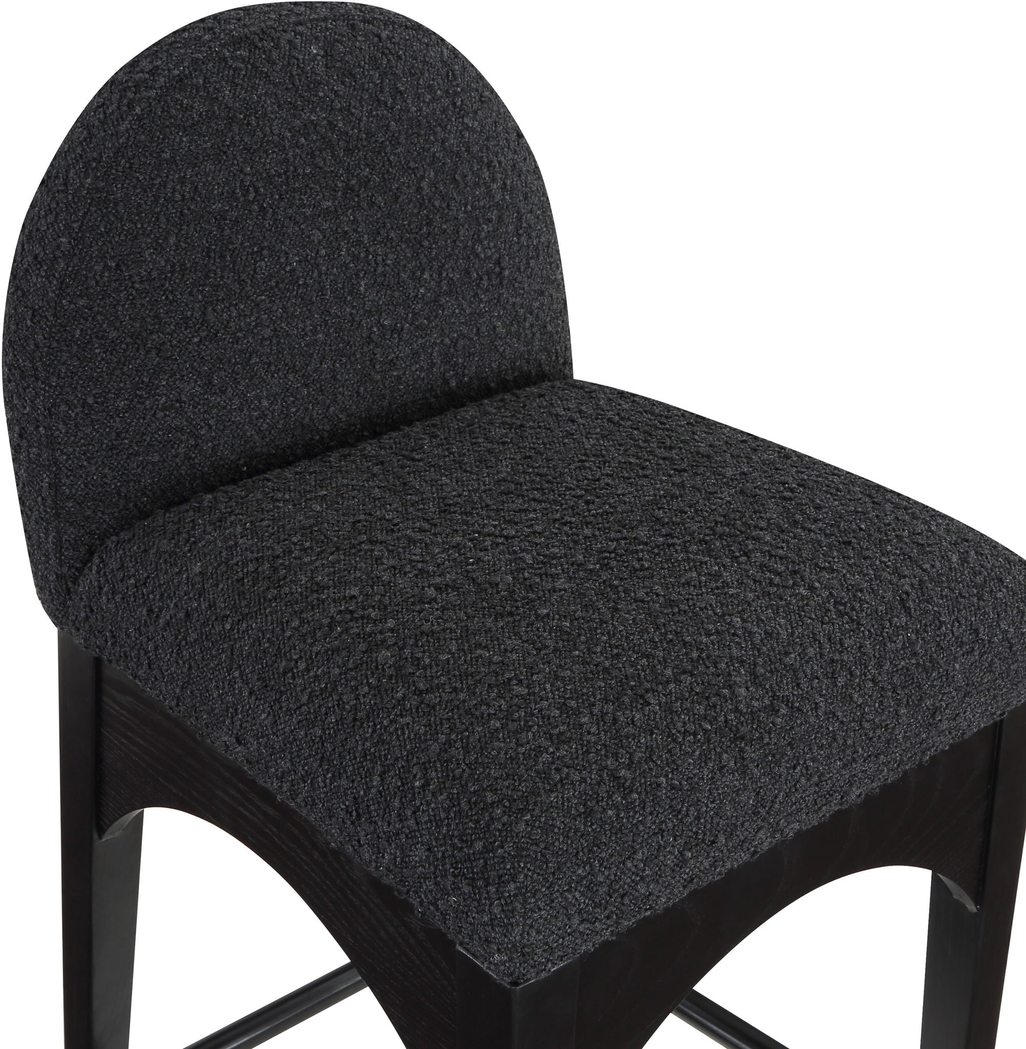 Waldorf - Boucle Stool With Black Legs