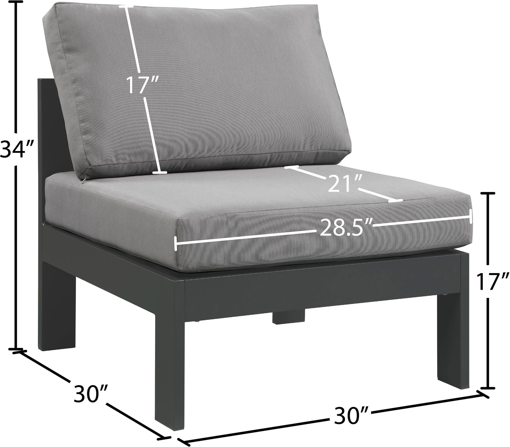 Nizuc - Outdoor Patio Armless Chair