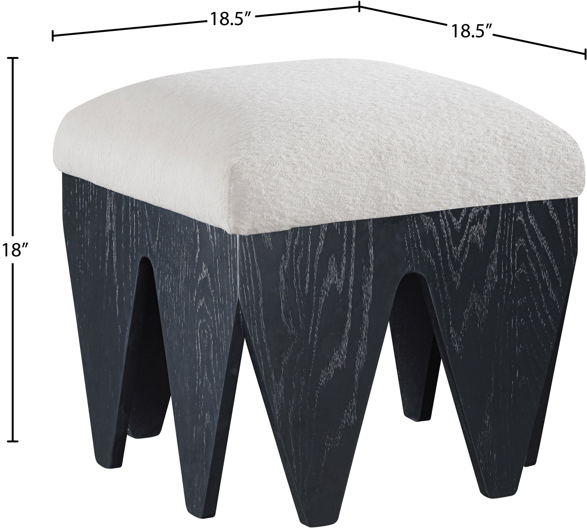Altair - Fabric Bench - Black Base