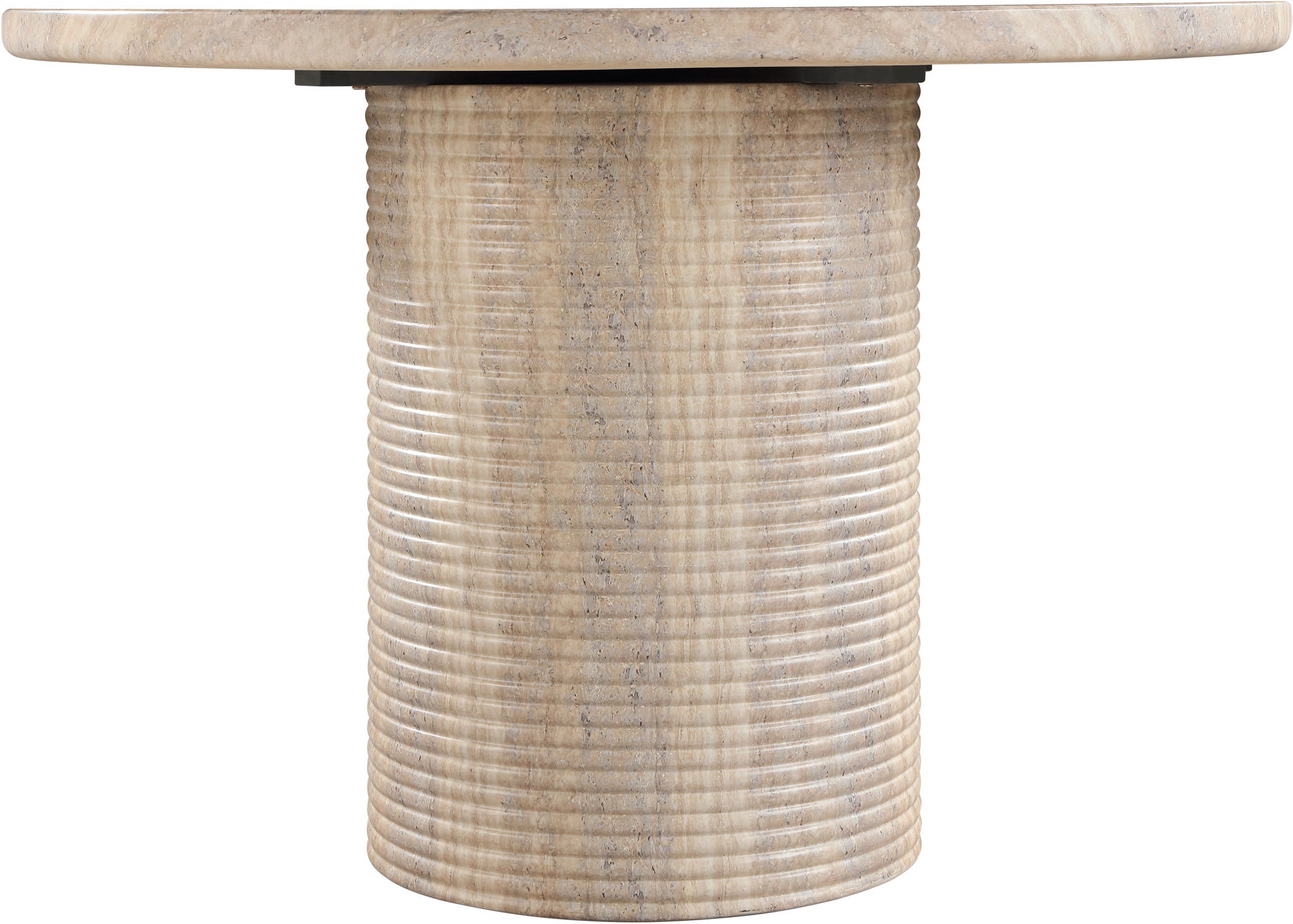 Rapallo - 43" Concrete Indoor/Outdoor Dining Table - Travertine