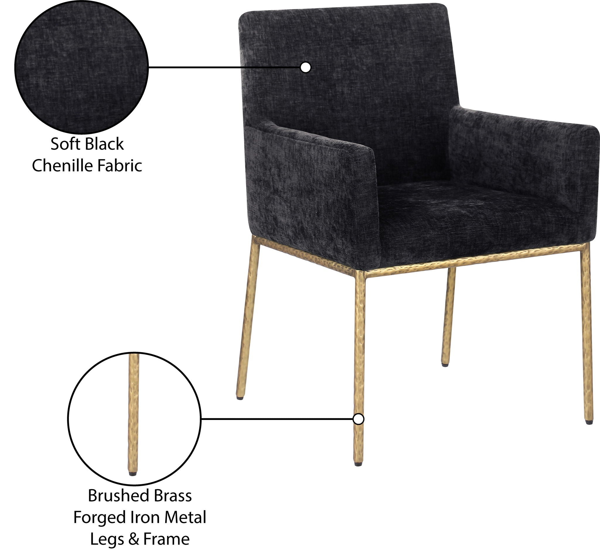 Reeves - Dining Chair With Gold Legs (Set of 2)
