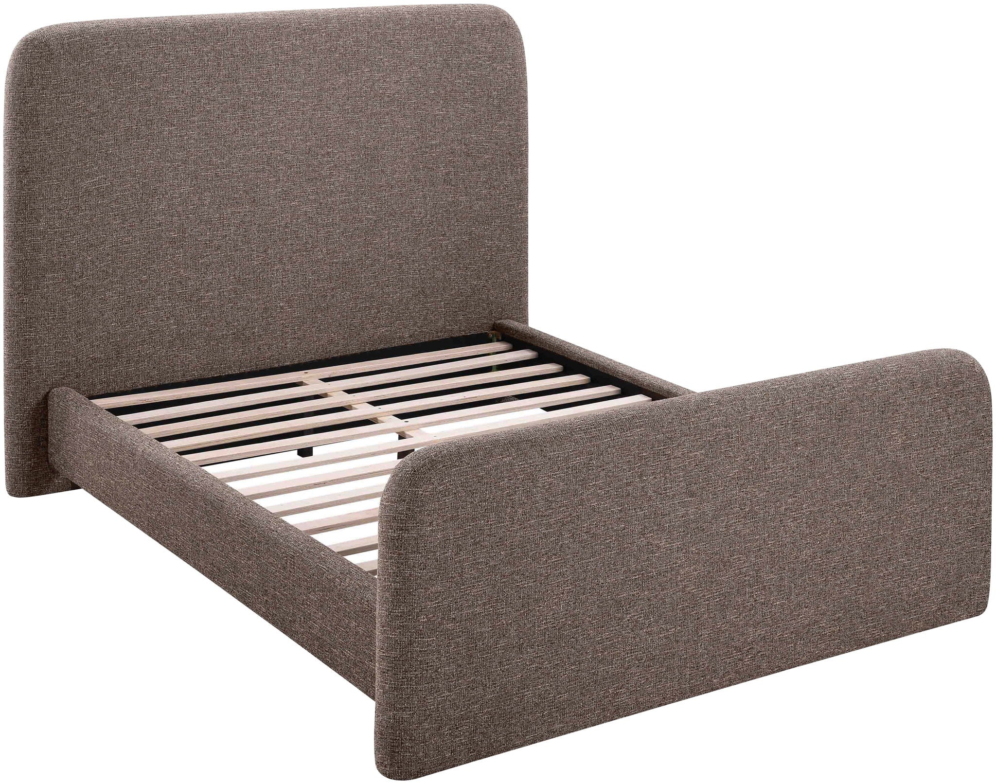 Fira - Linen Textured Fabric Upholstered Bed