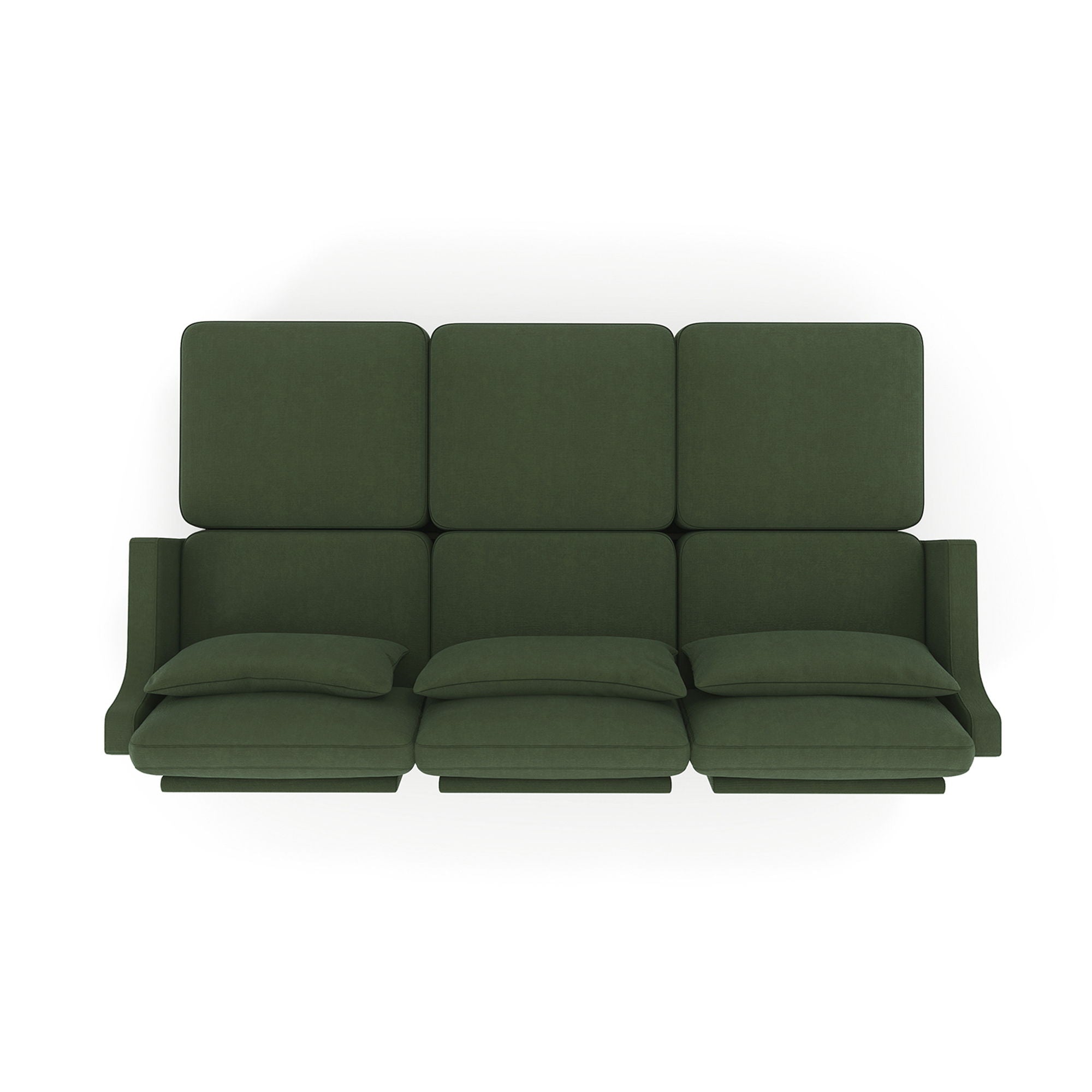 Stylish Sofa With Ottoman And Lumbar Pillows, Ergonomic Design