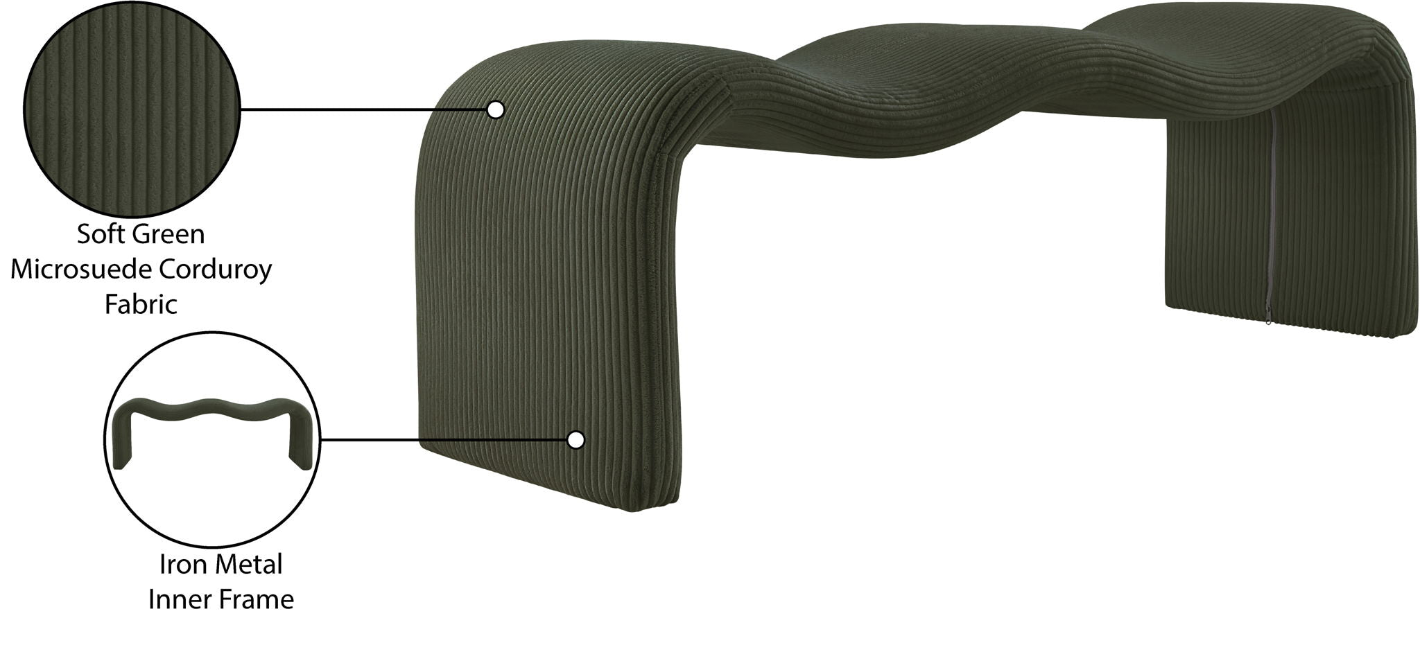 Willow - Corduroy Bench
