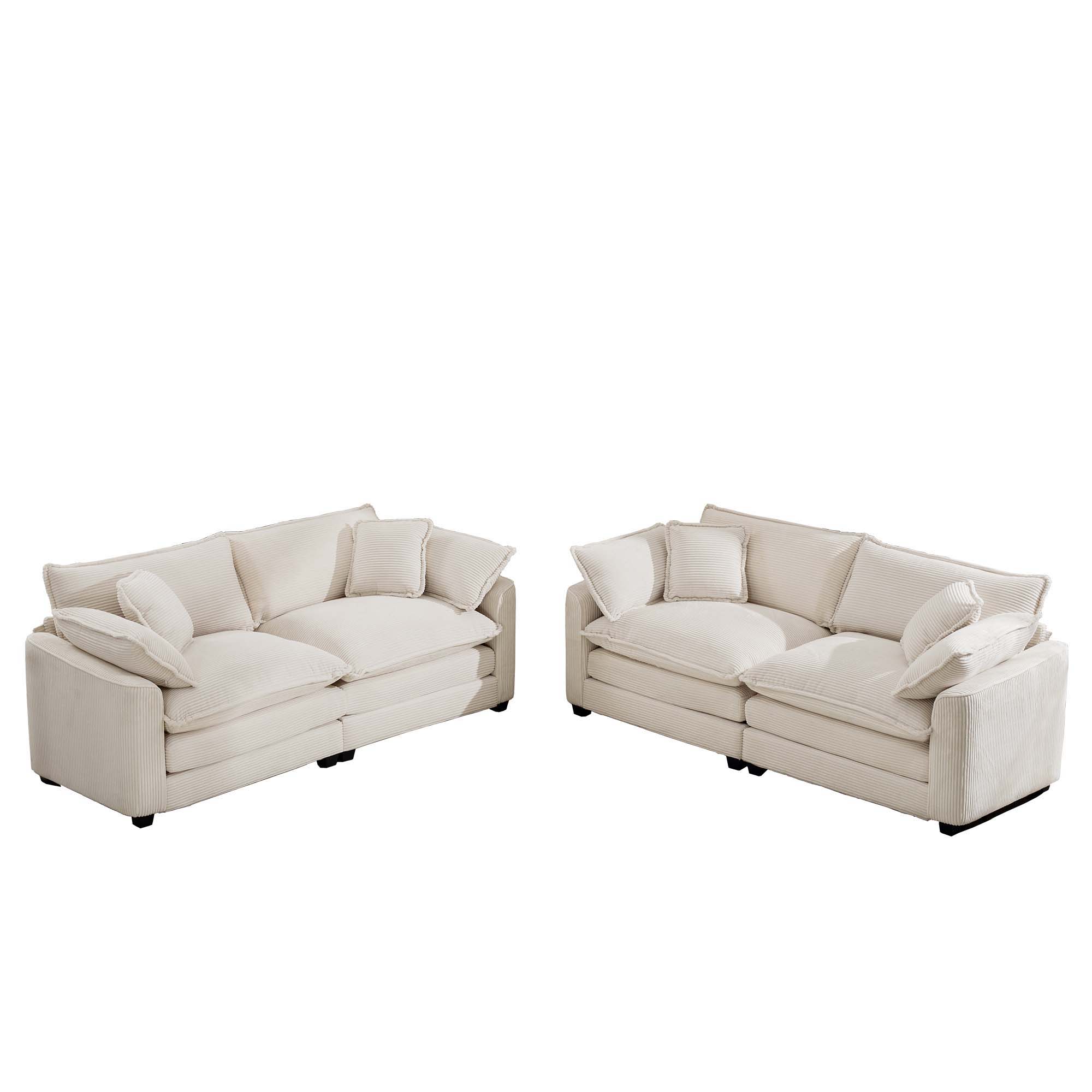 Elegant Oversized Sectional Sofa Set With Deep Seats And Flexible Layout