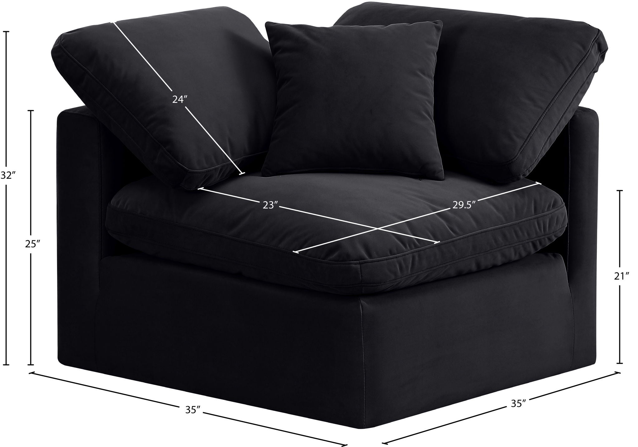 Indulge - Velvet Corner Chair