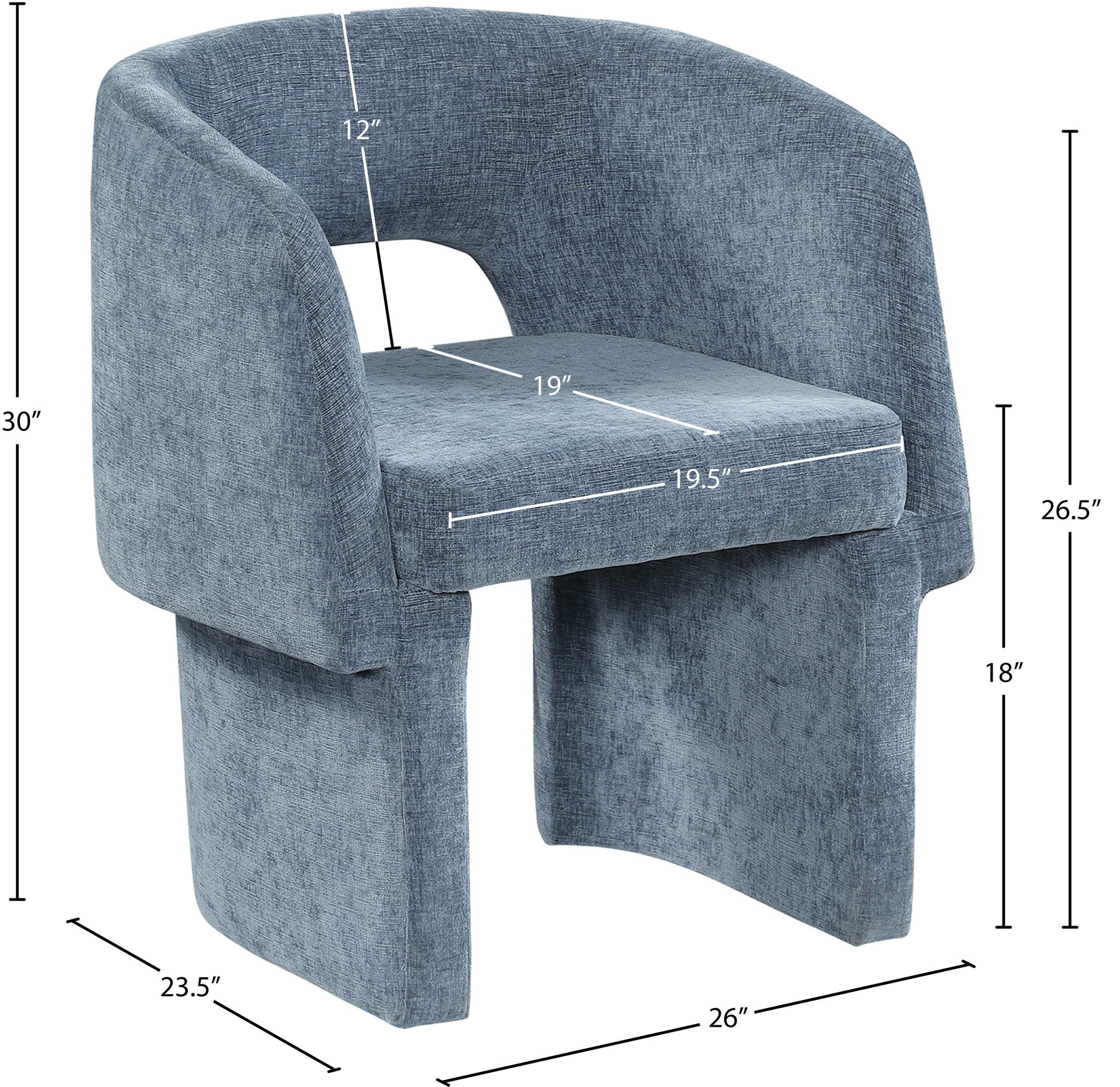 Emmet - Chenille Dining Chair / Accent Chair