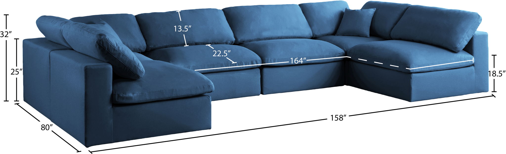 Plush - 6 Piece Modular Sectional
