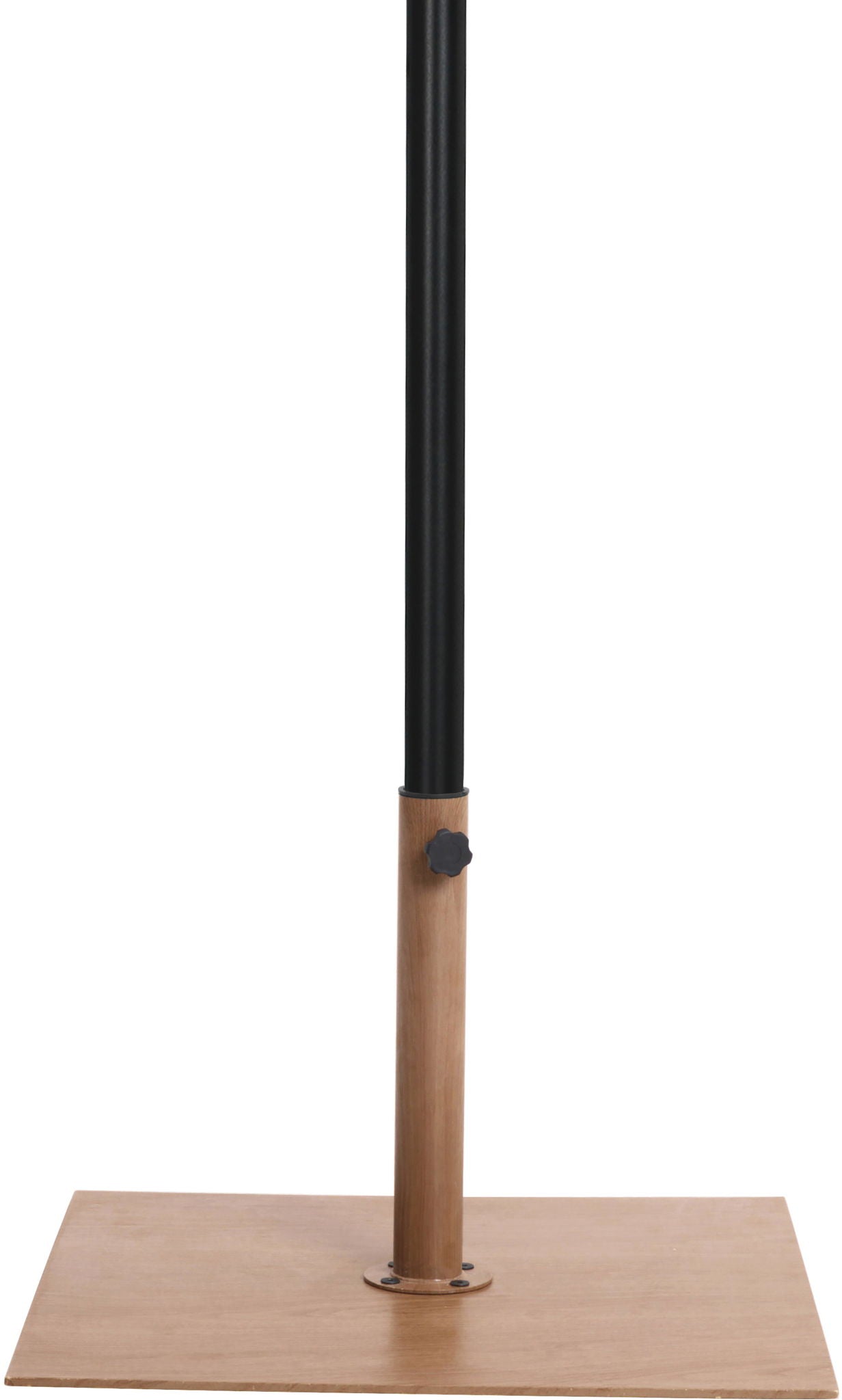 Fiji - Aluminum Patio Umbrella With Square Teak And Black Base