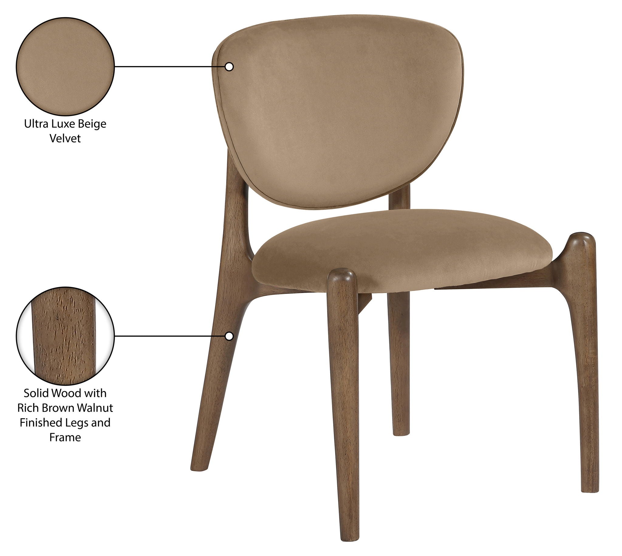Velora - Upholstered Dining Chair (Set of 2) - Brown Base