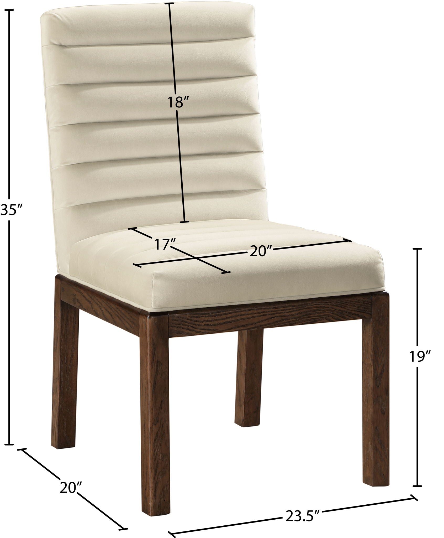 Evelyn - Dining Chair With Brown Legs