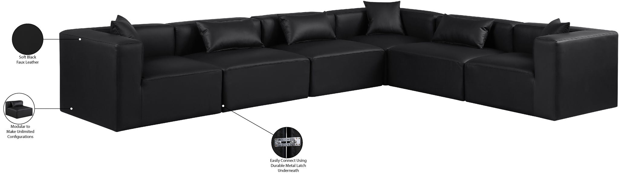 Cube - 6 Piece Modular Corner Sectional