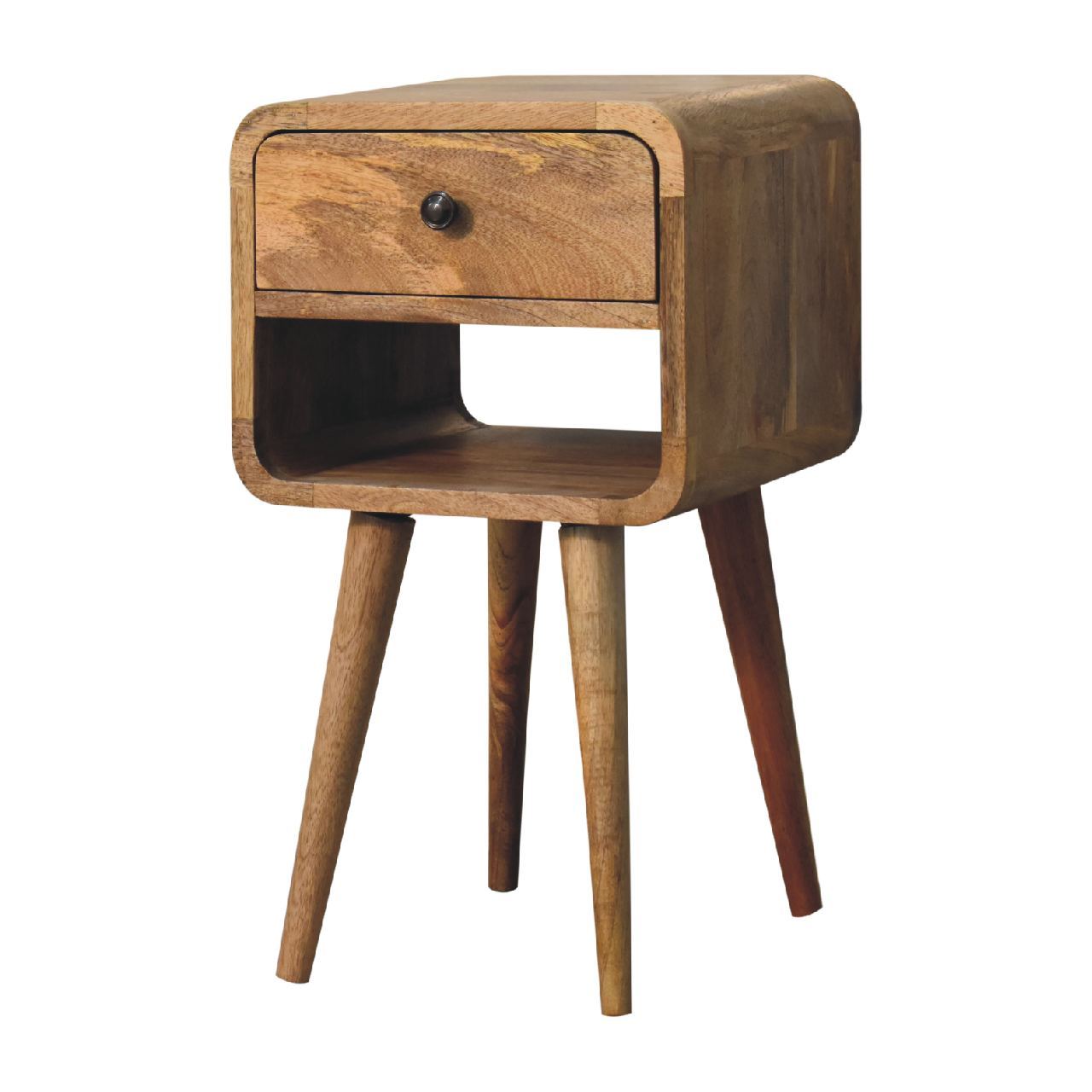 Mini Chestnut Curve Lower Bedside Nifhtstand