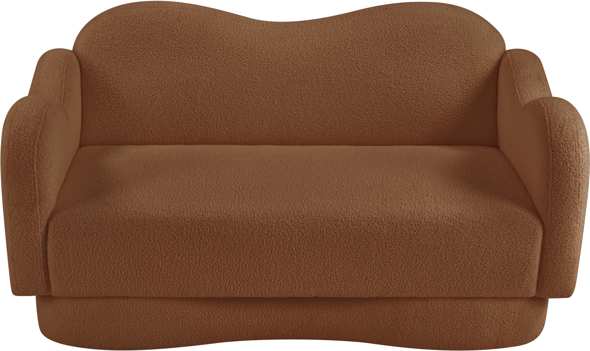 Bloom - Teddy Fabric Loveseat - Saddle