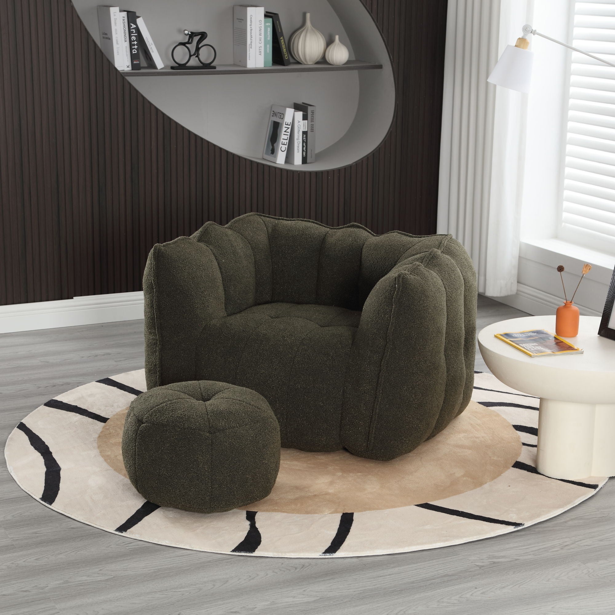 Soft Bean Bag Chair With High Resilient Foam