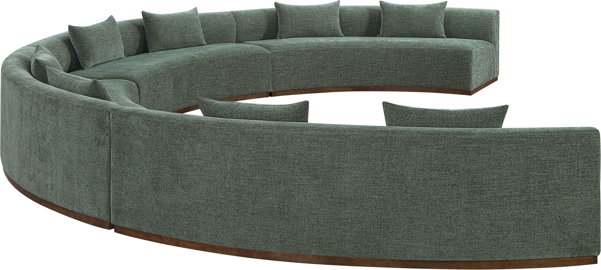 Avanti - Chenille Fabric Upholstered 4 Piece Modular Sectional