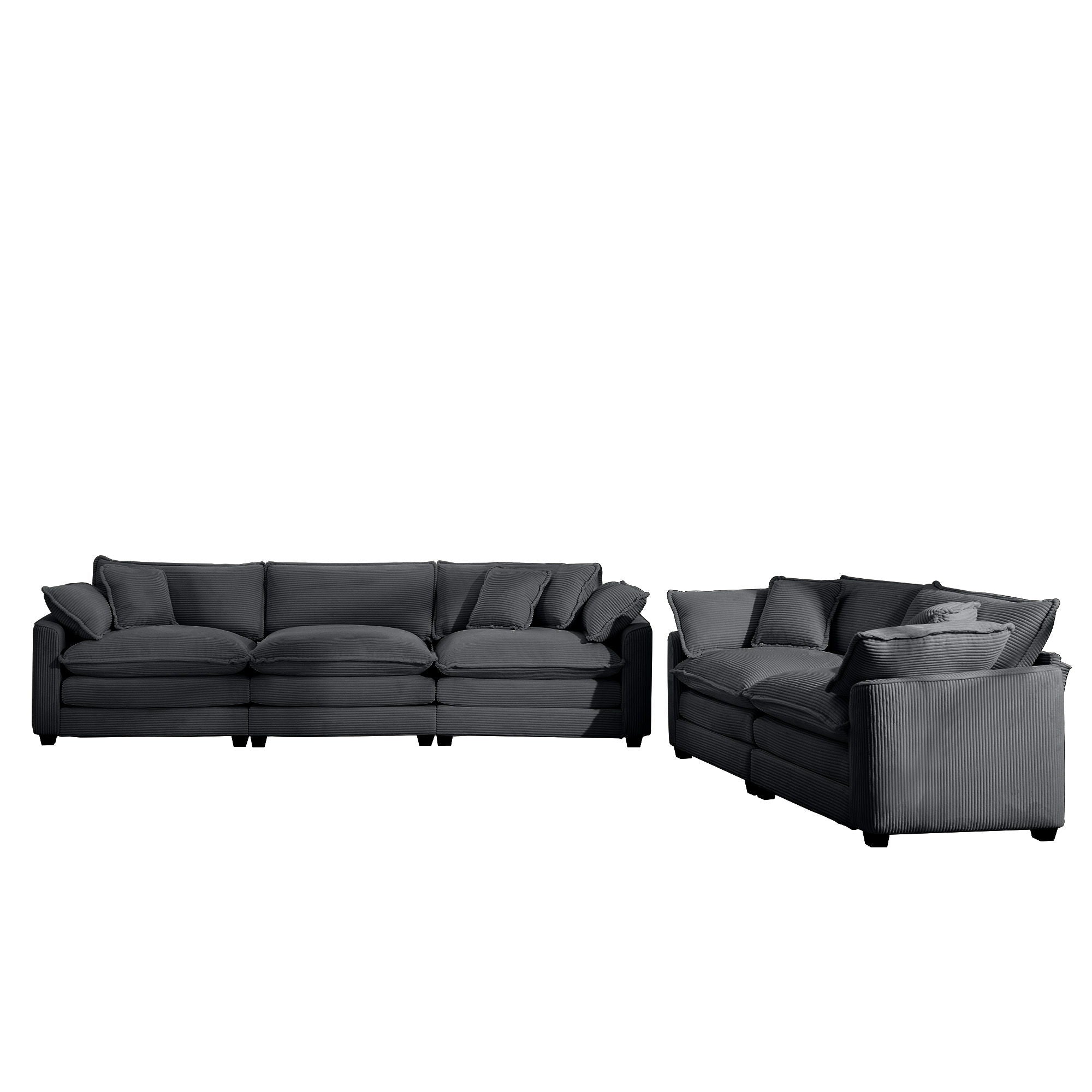 Elegant Oversized Sectional Sofa Set With Deep Seats And Flexible Layout