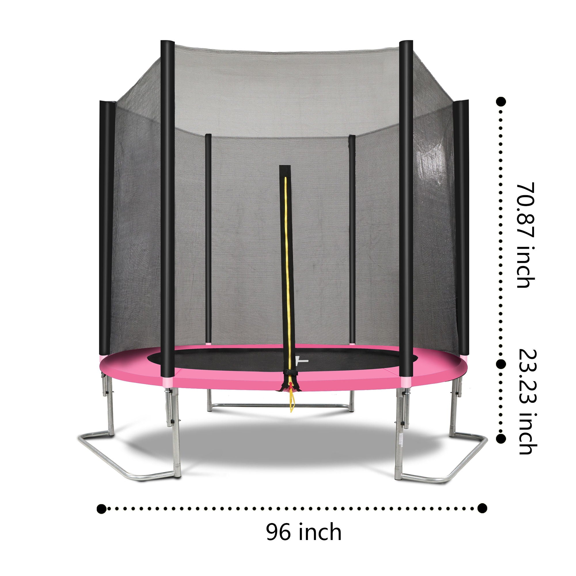 Yc 8Ft Trampoline Outer Net - Pink / Black
