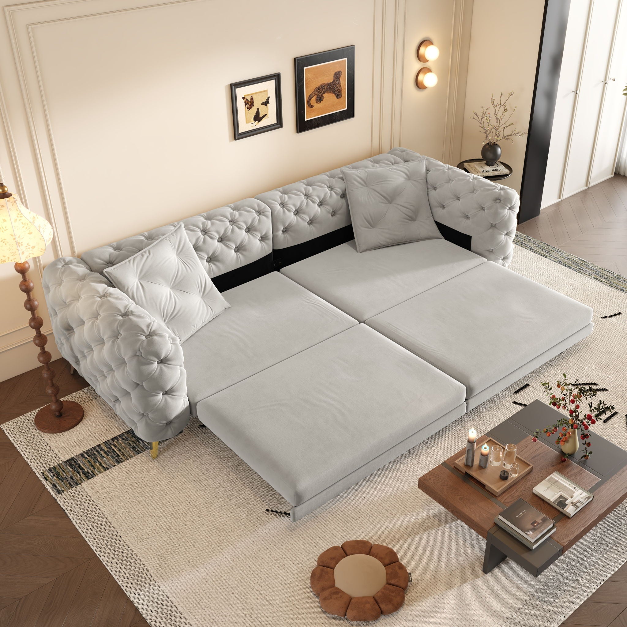 3-In-1 Convertible Sleeper Sofa