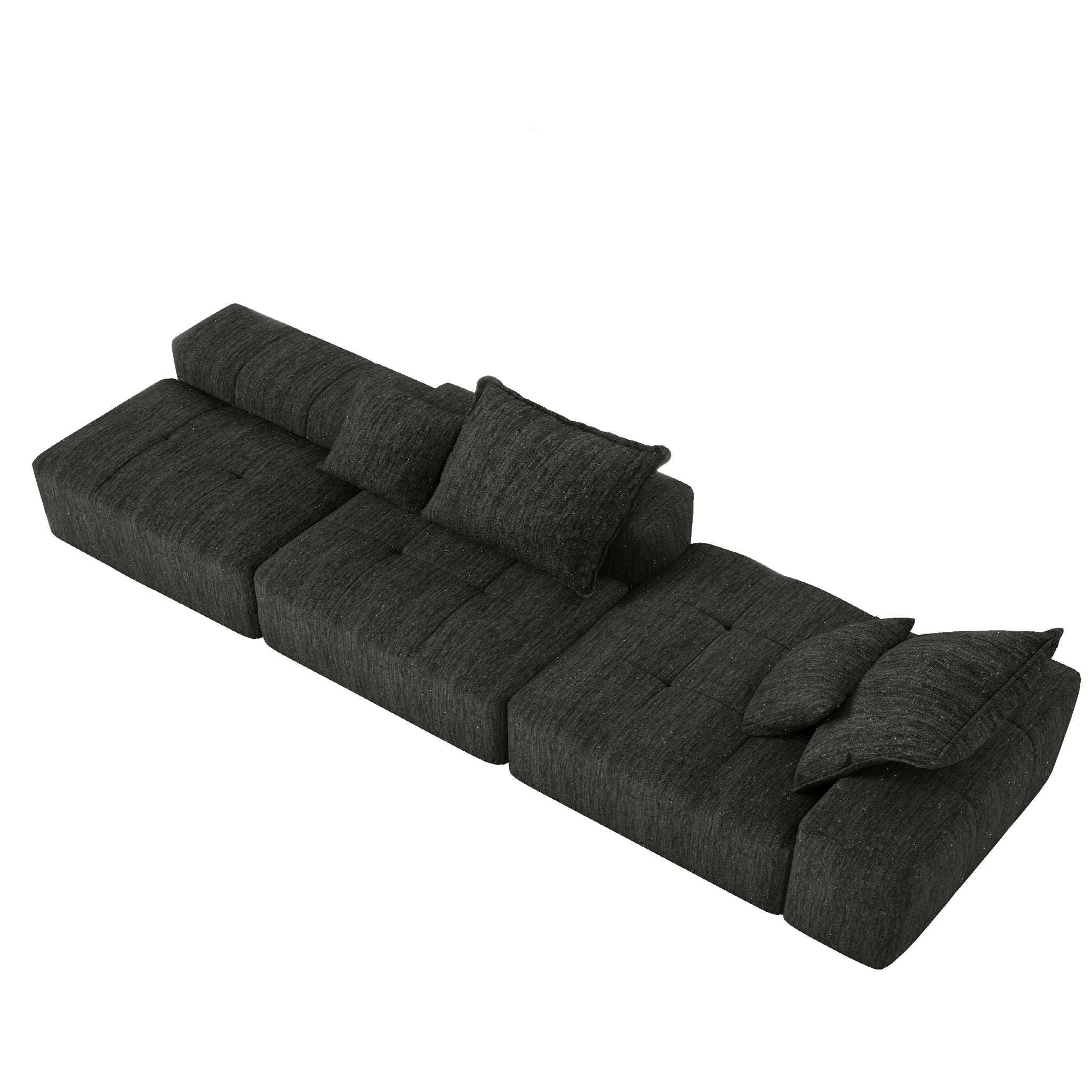 Modern Oversized Diy Combination Modular Sectional Sofa With Pillows