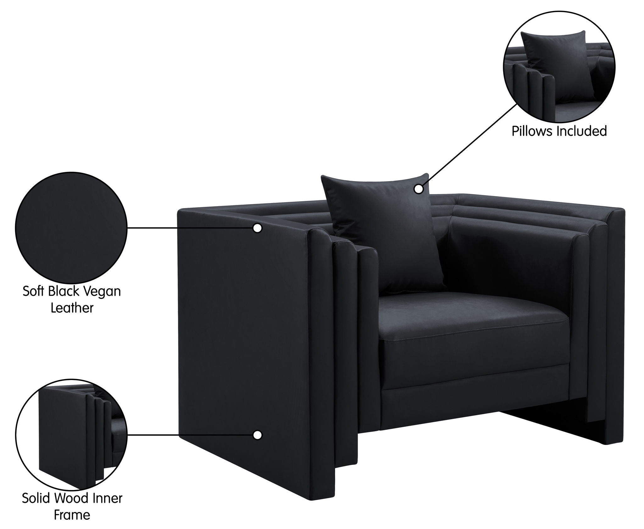 Everett - Vegan Leather Upholstered Chair