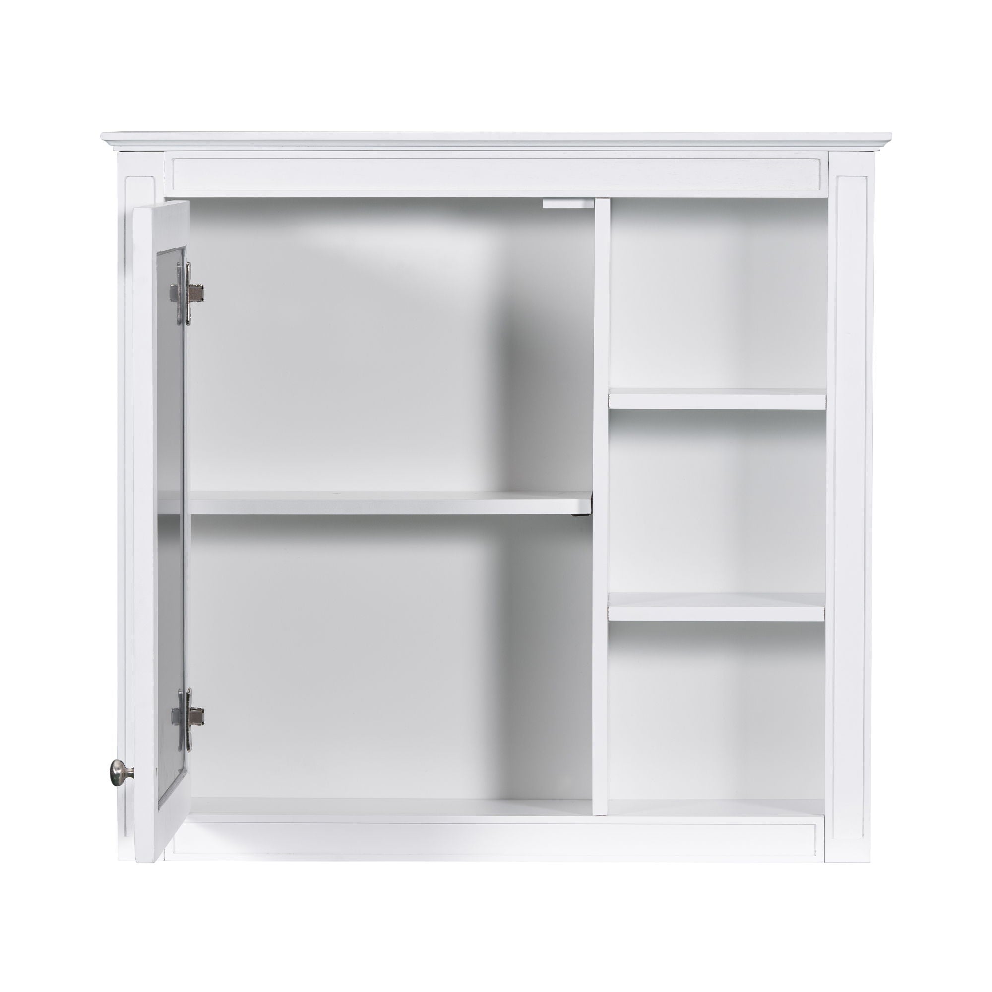 Bathroom Vanity With Top Sink, 2 Doors And 3 Drawers, Freestanding Set With Mirror Cabinet