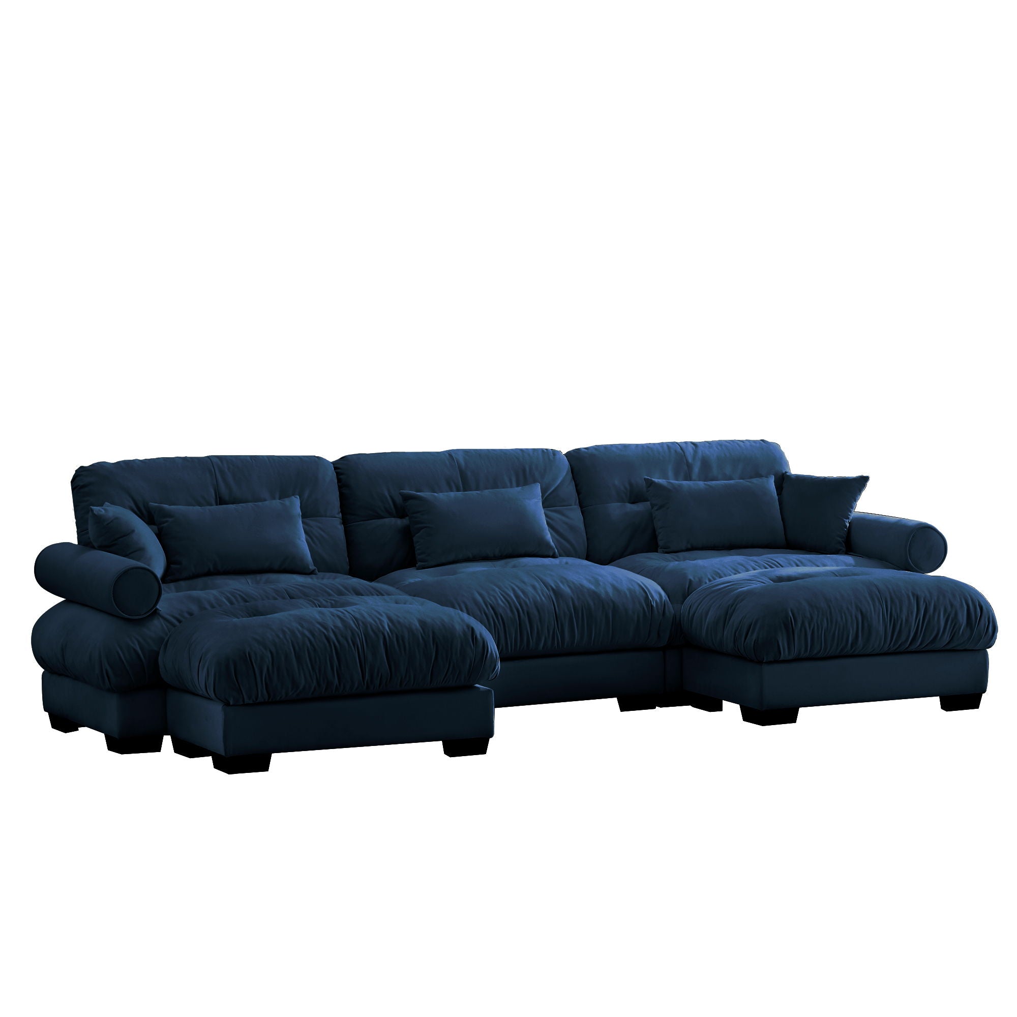 Super Comfort Oversized Modular Sectional Sofa With Movable Ottoman