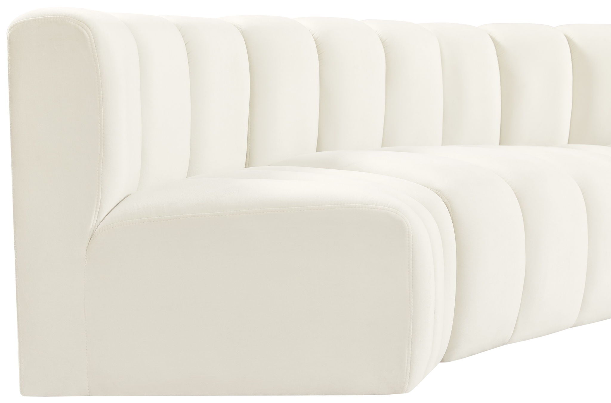 Arc - Velvet 4 Piece L-Shaped Modular Sofa