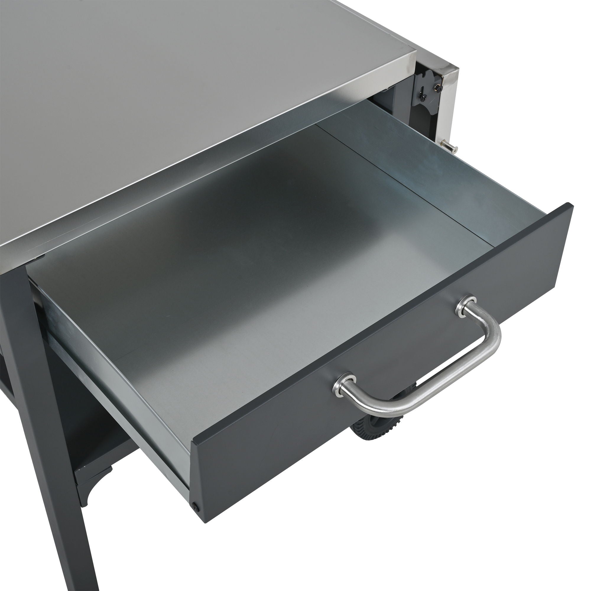 Foldable Outdoor Kitchen Cart With Storage For Patio