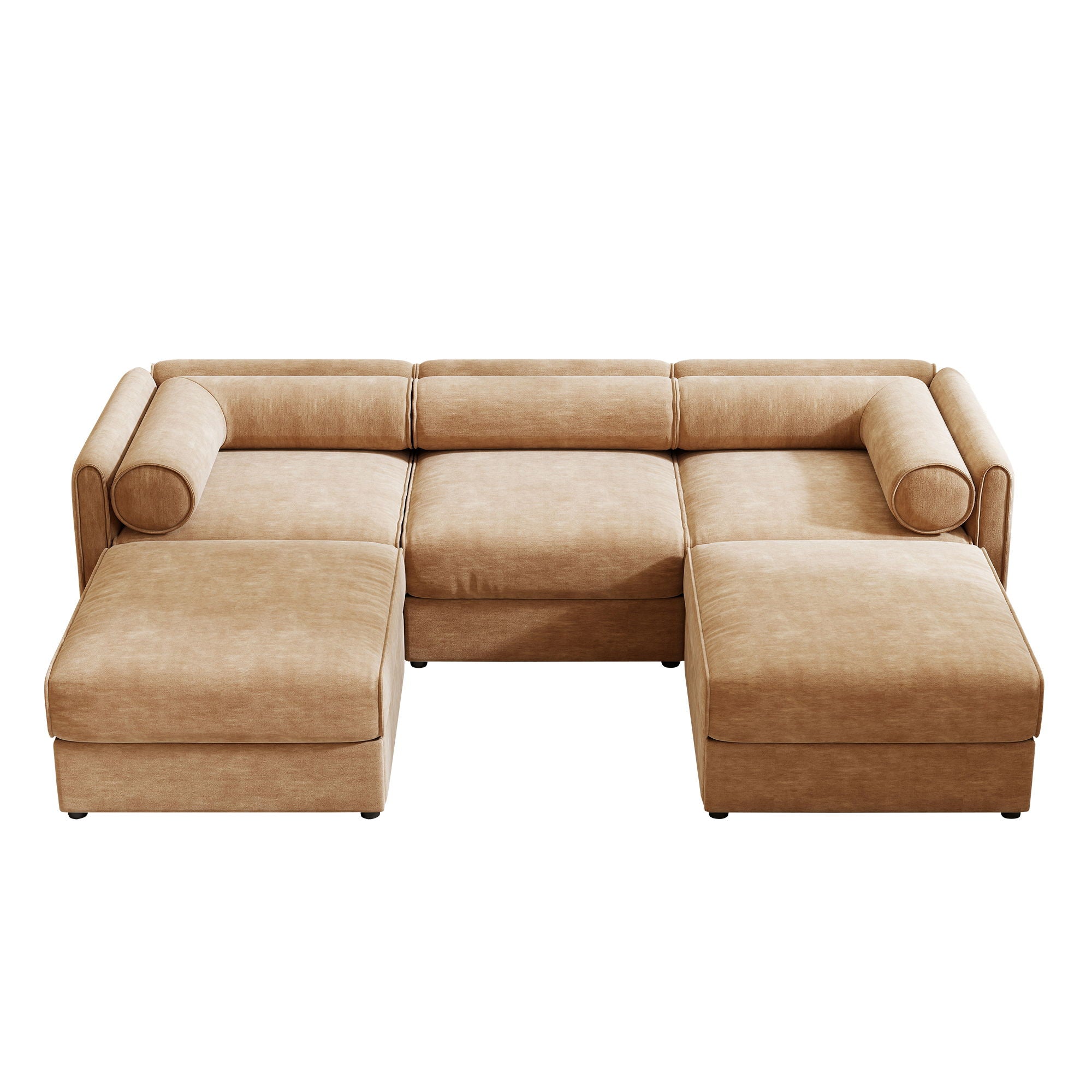 Contemporary Elegant Sofa With Storage And Ottoman