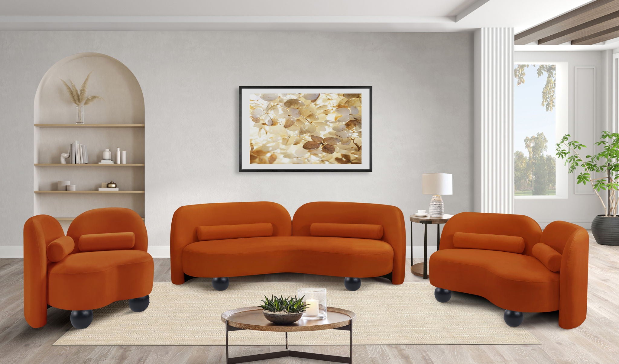 Daphne - Velvet Loveseat