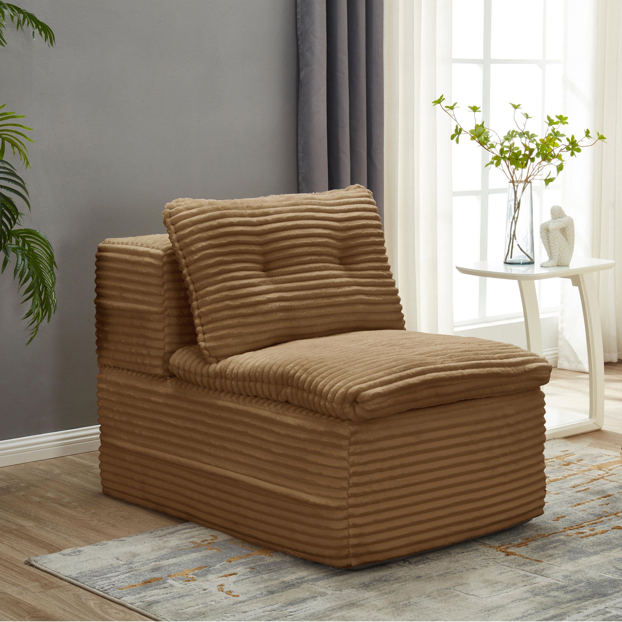 Multi Functional Sectional Sofa Bed With Independent Chaise Lounge And Functional Blanket