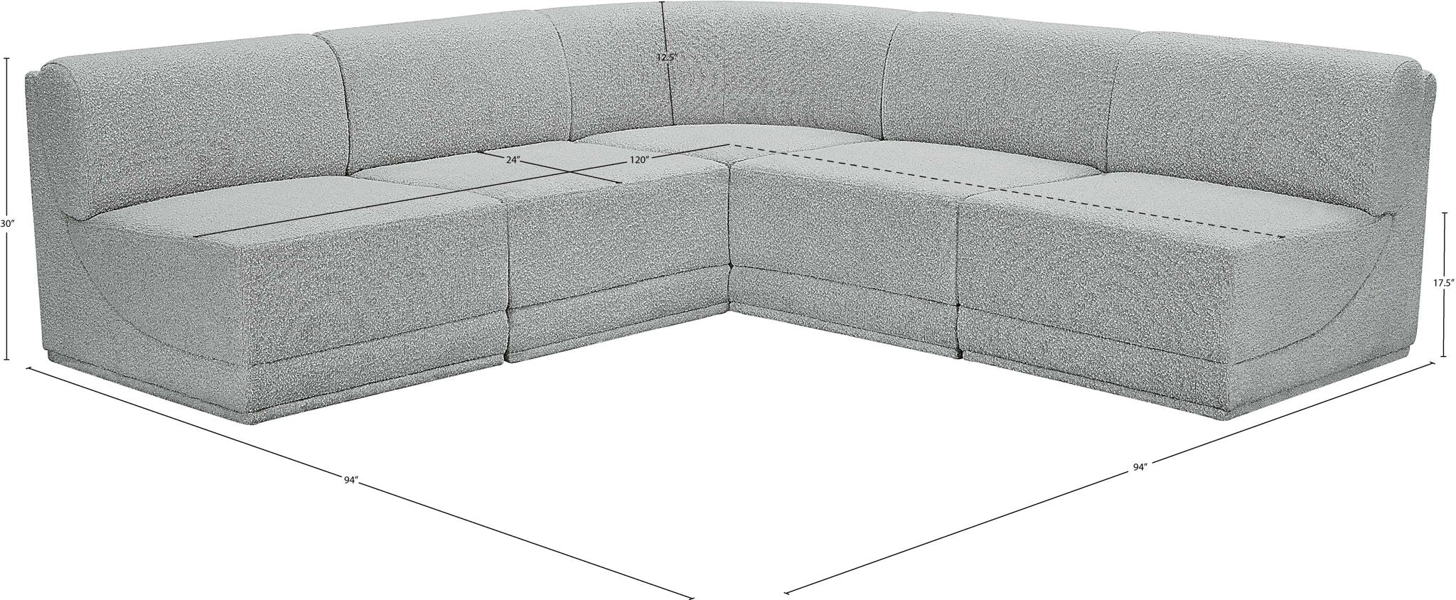 Ollie - 5 Piece Modular Sectional