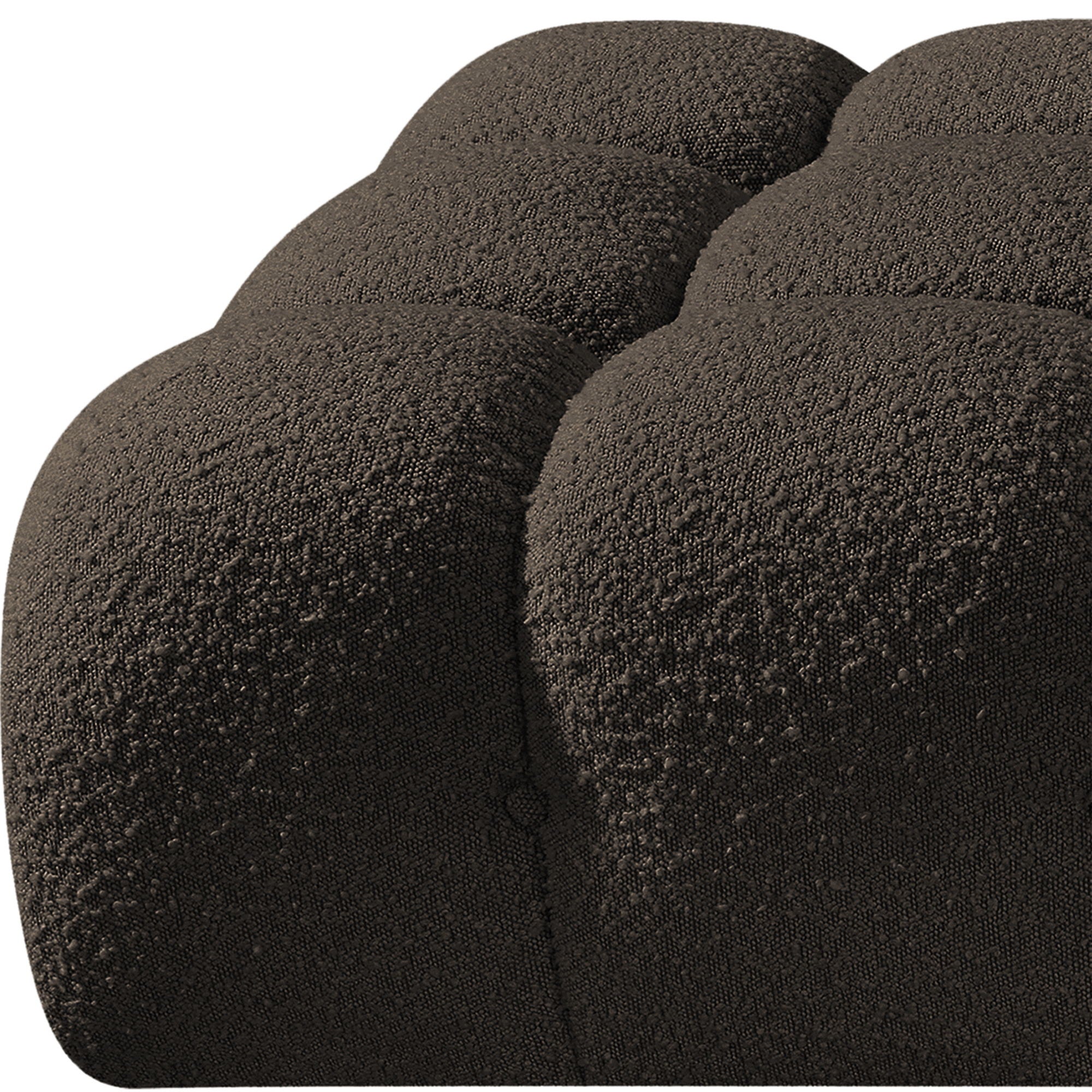 Ames - 4 Piece Boucle Upholstered Modular Sofa With 2 Backless Seats