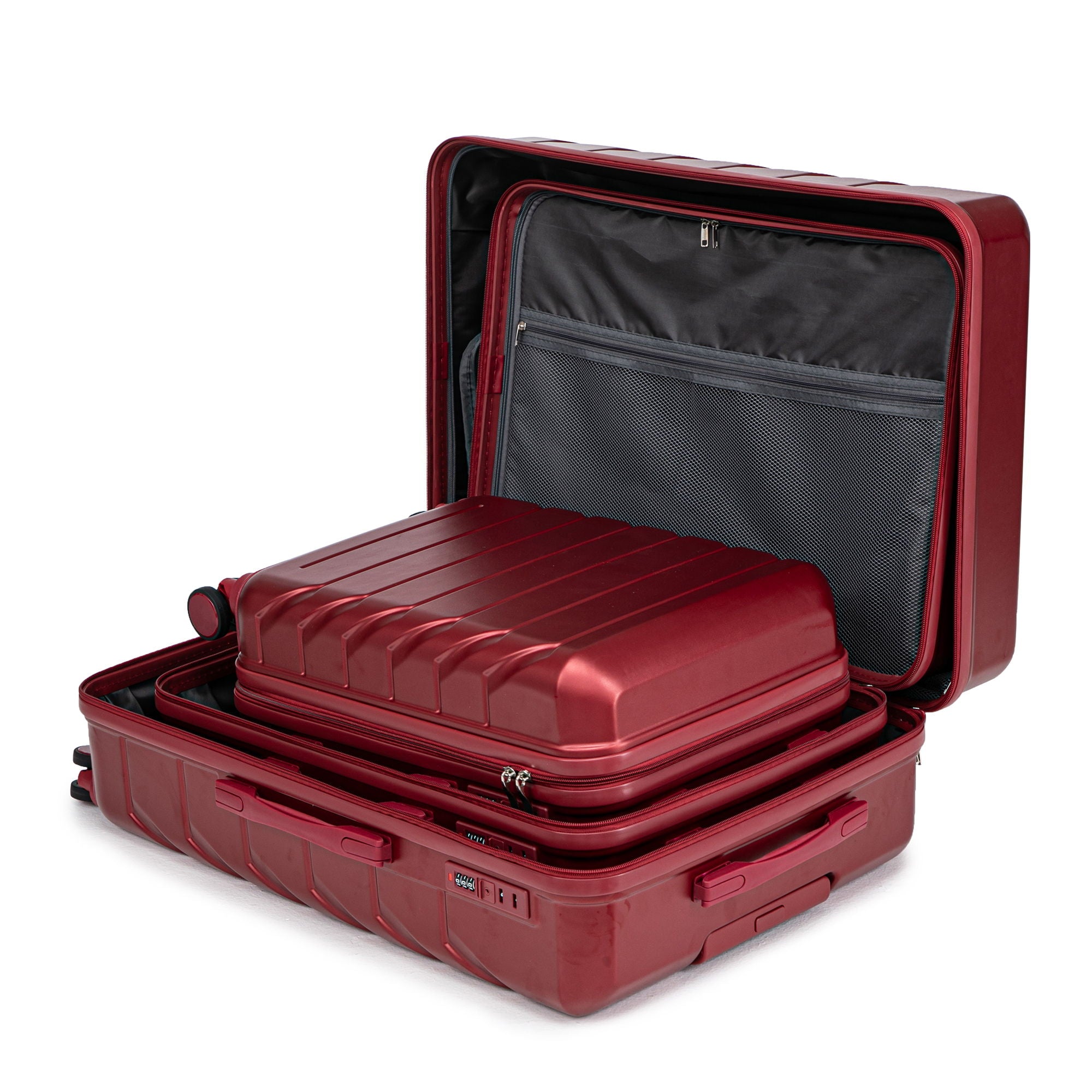 3 Pieces Set 20" / 24" / 28" Spinner Wheel Luggage With Combination Lock