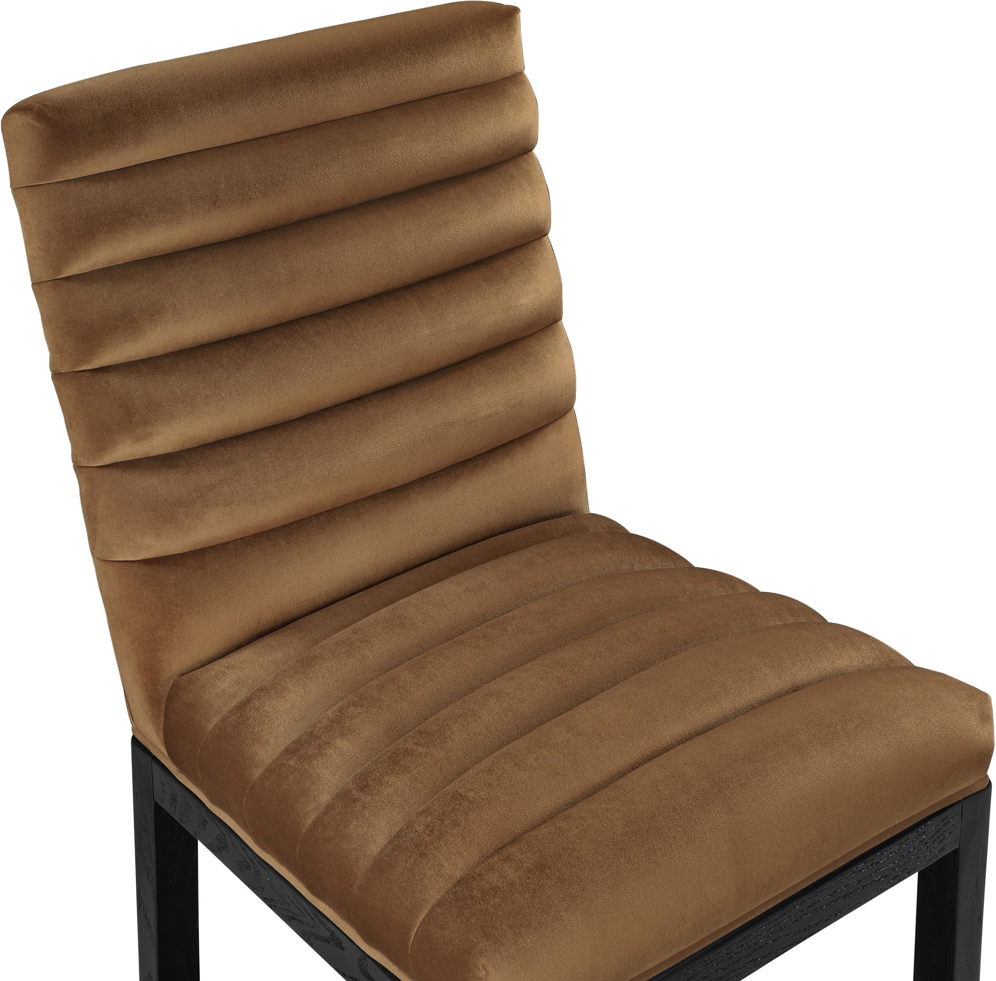 Evelyn - Dining Chair With Black Legs - Saddle