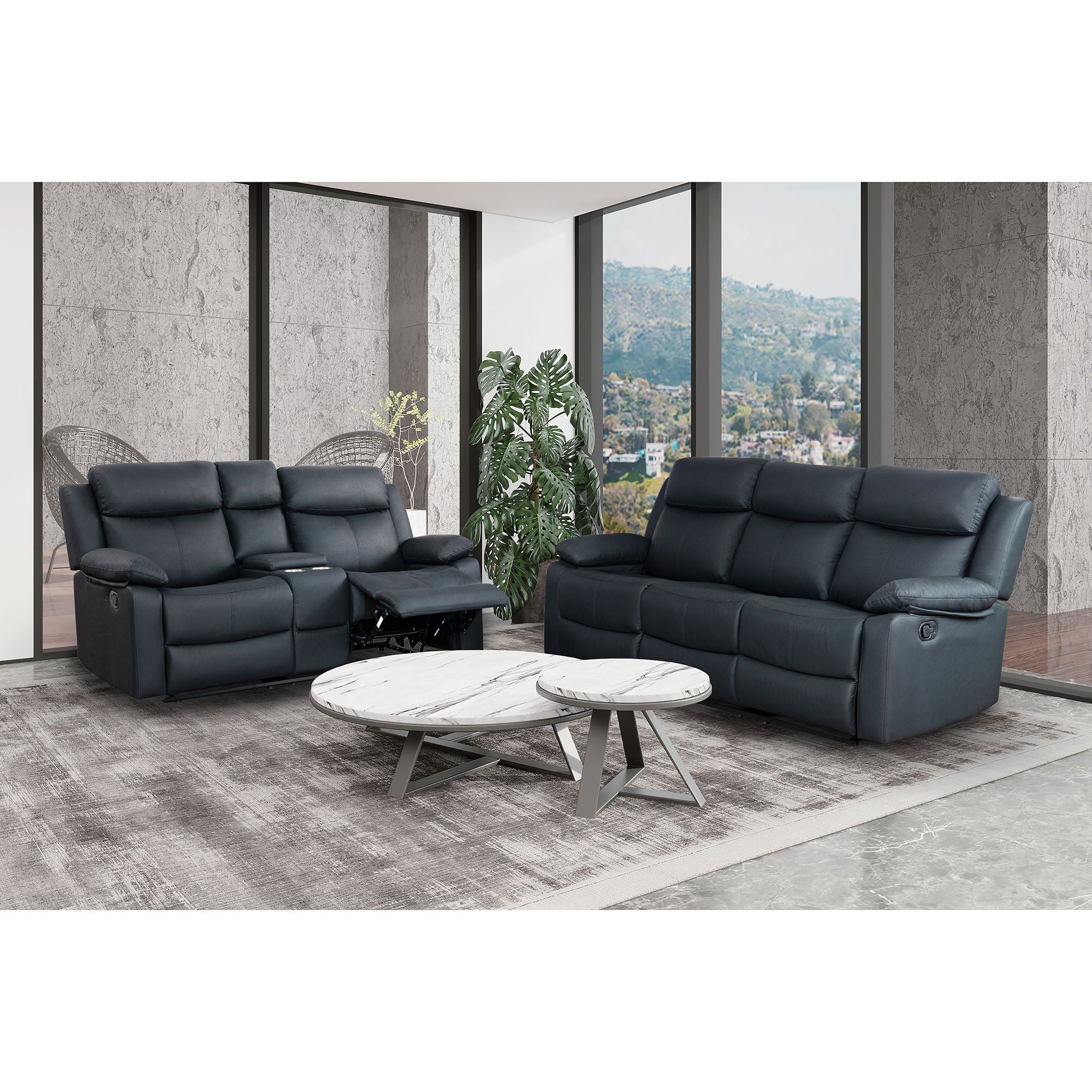 Blanche - Reclining Sofa With LED Lights