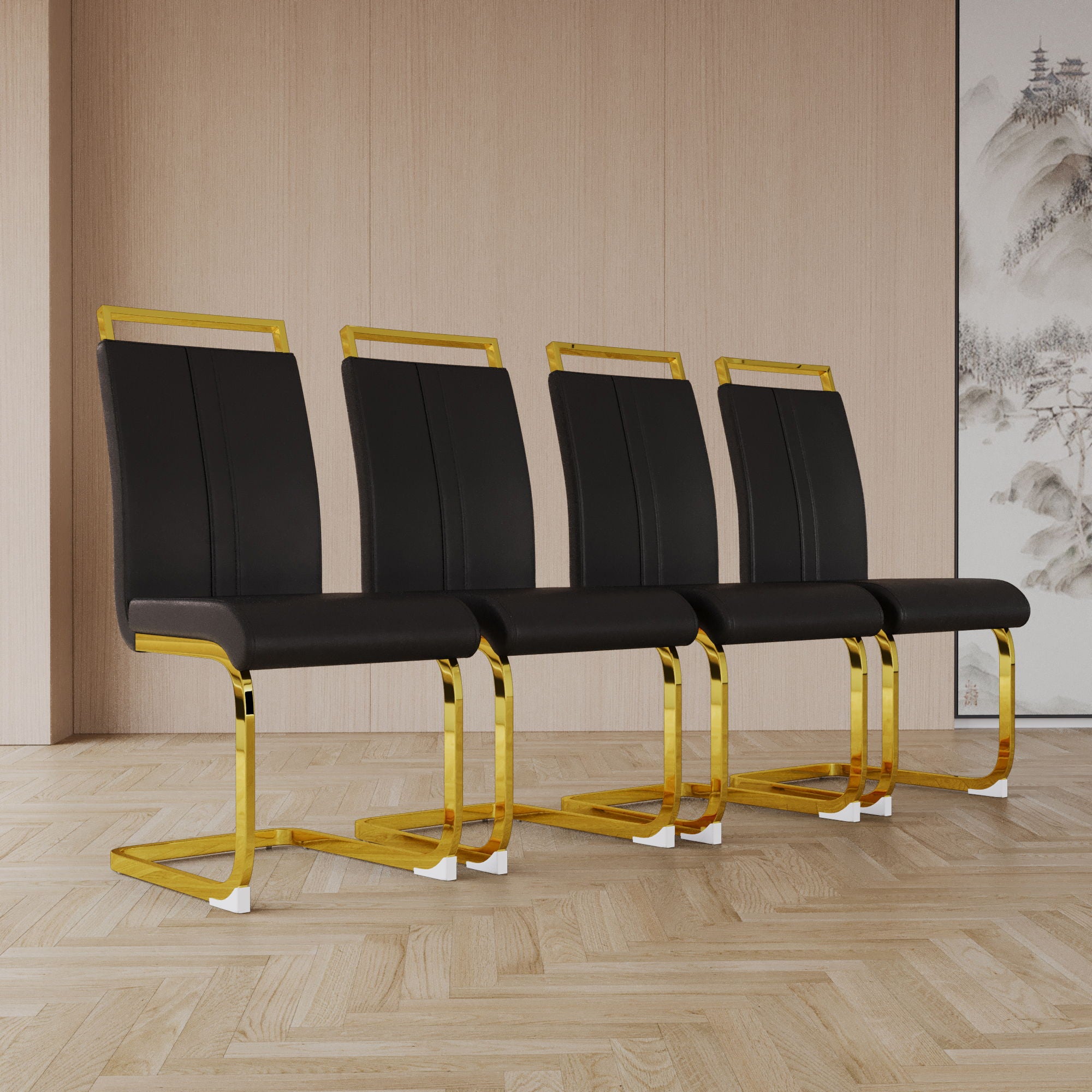 Side Dining Room Chair, Padded Seat High Back