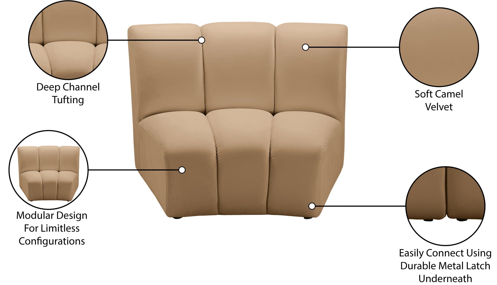 Infinity - Modular Chair - Camel