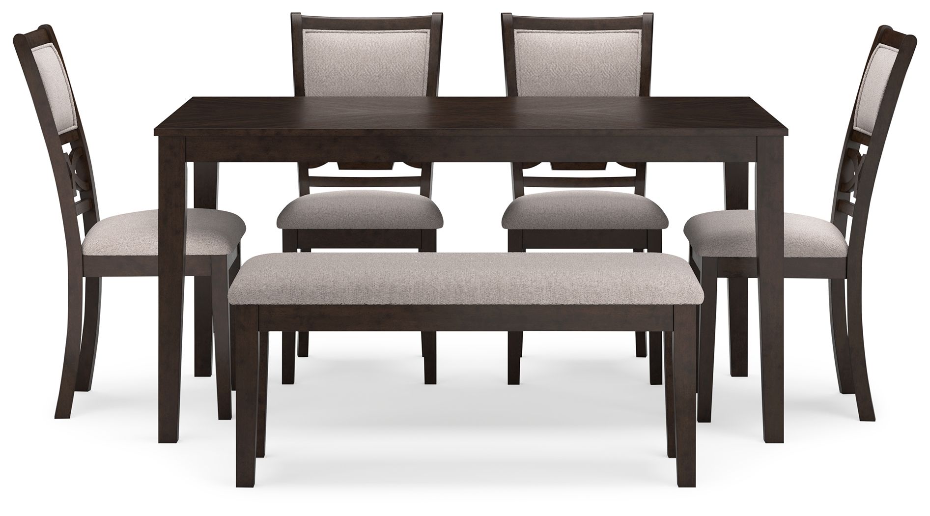 Langwest - Dining Room Table Set (Set of 6) - Brown