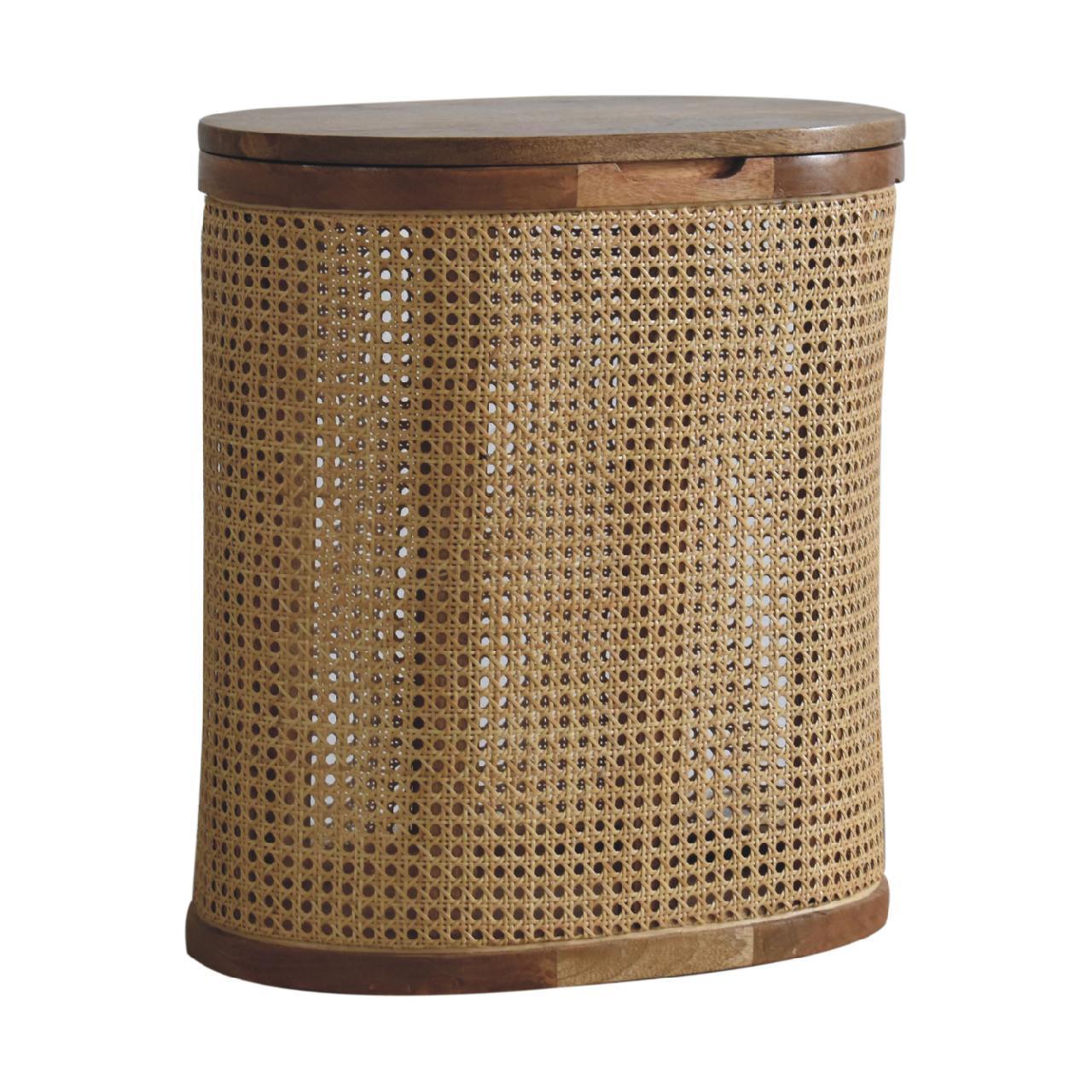 Larissa - Lid Up, Storage Stool - Oak