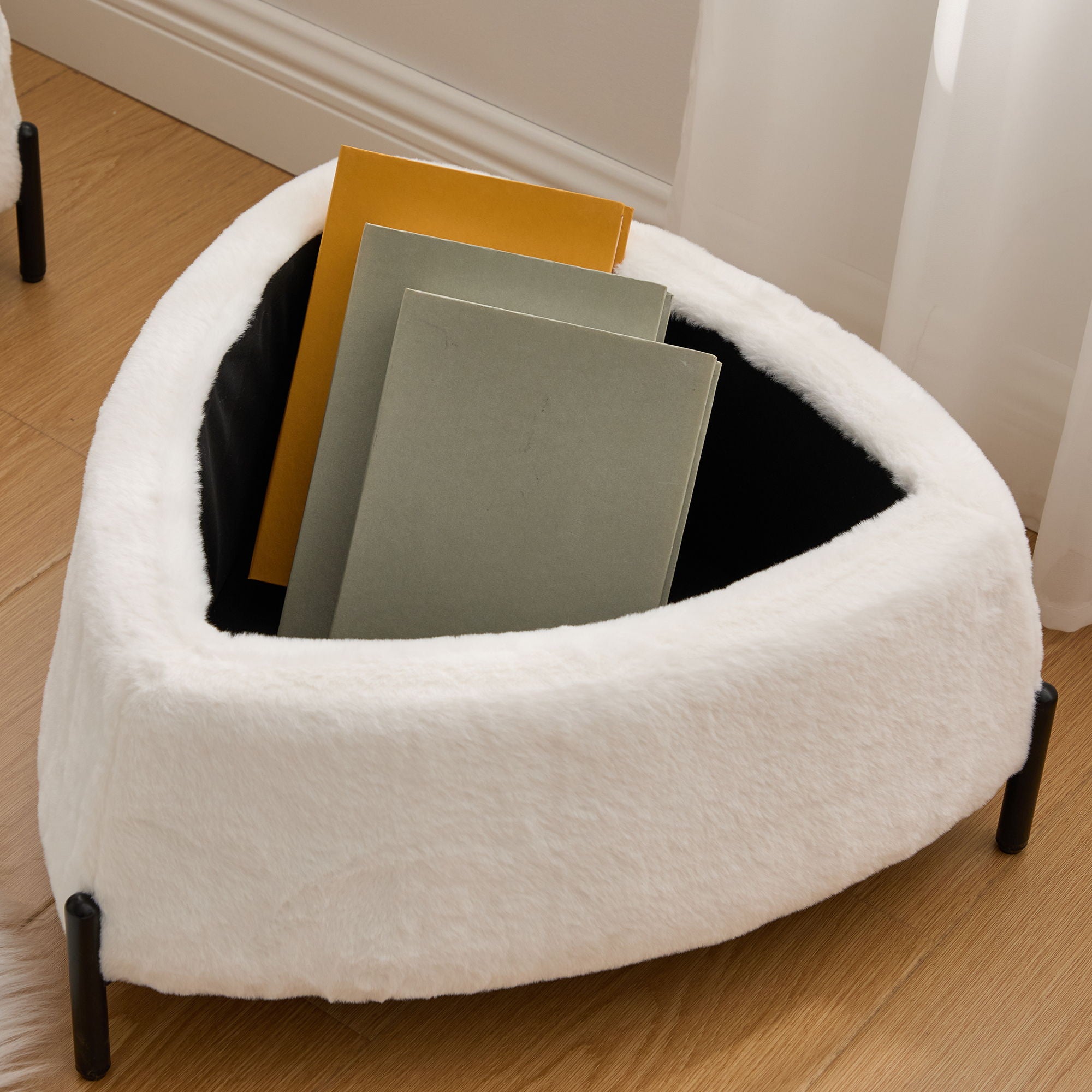 Upholstered Storage Ottoman Set With Reversible Lid