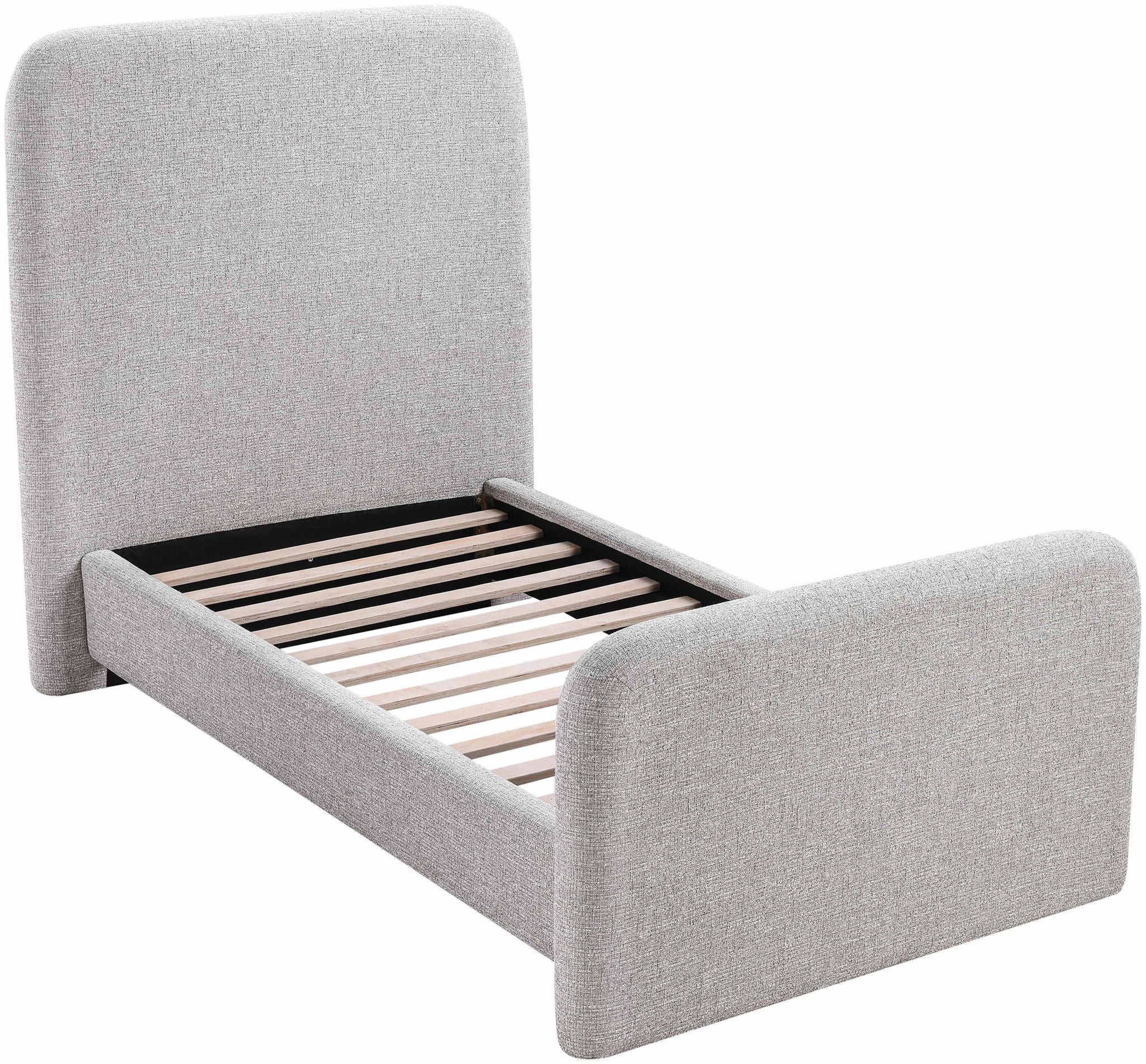 Fira - Linen Textured Fabric Upholstered Bed