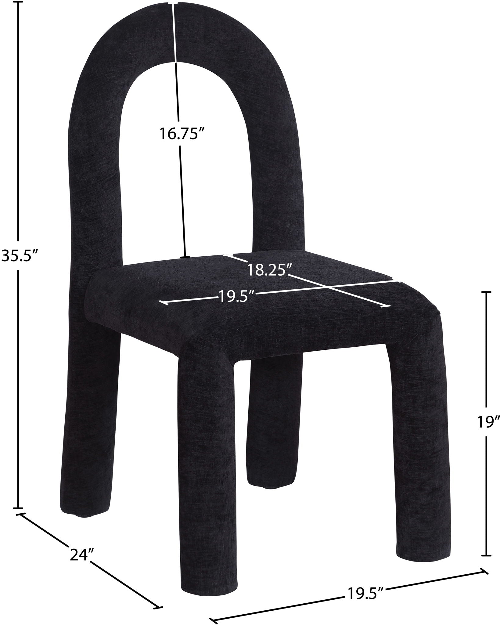 Amari - Chenille Fabric Dining Chair (Set of 2)
