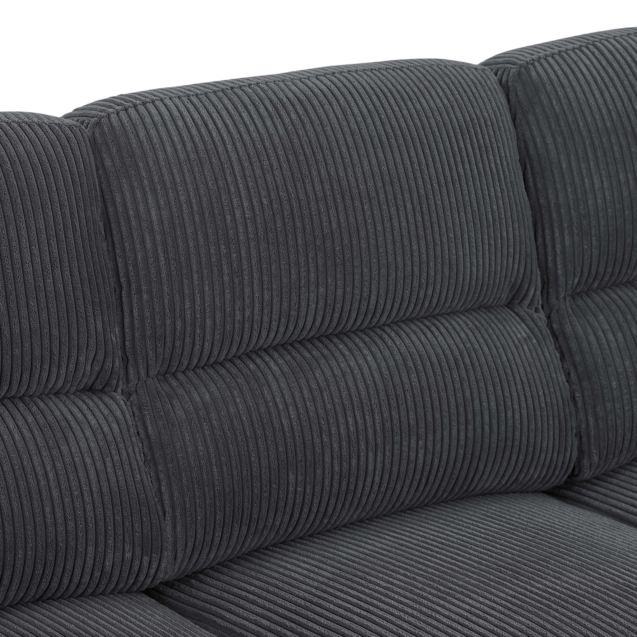 Vintage Inspired 3 Seat Sofa With Tufted Cushions