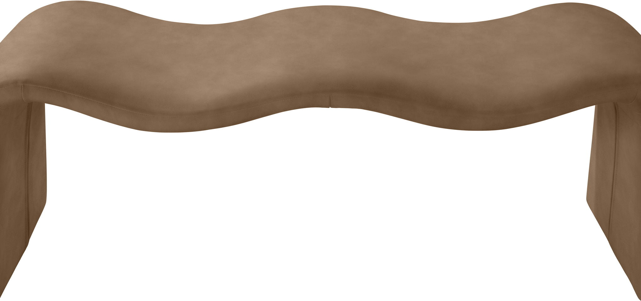 Willow - Faux Leather Bench - Brown