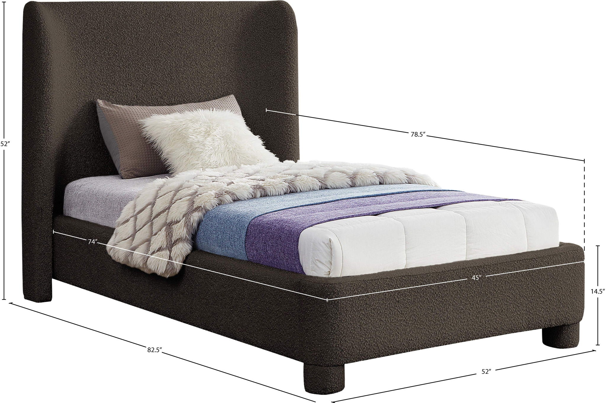 Penny - Boucle Fabric Bed