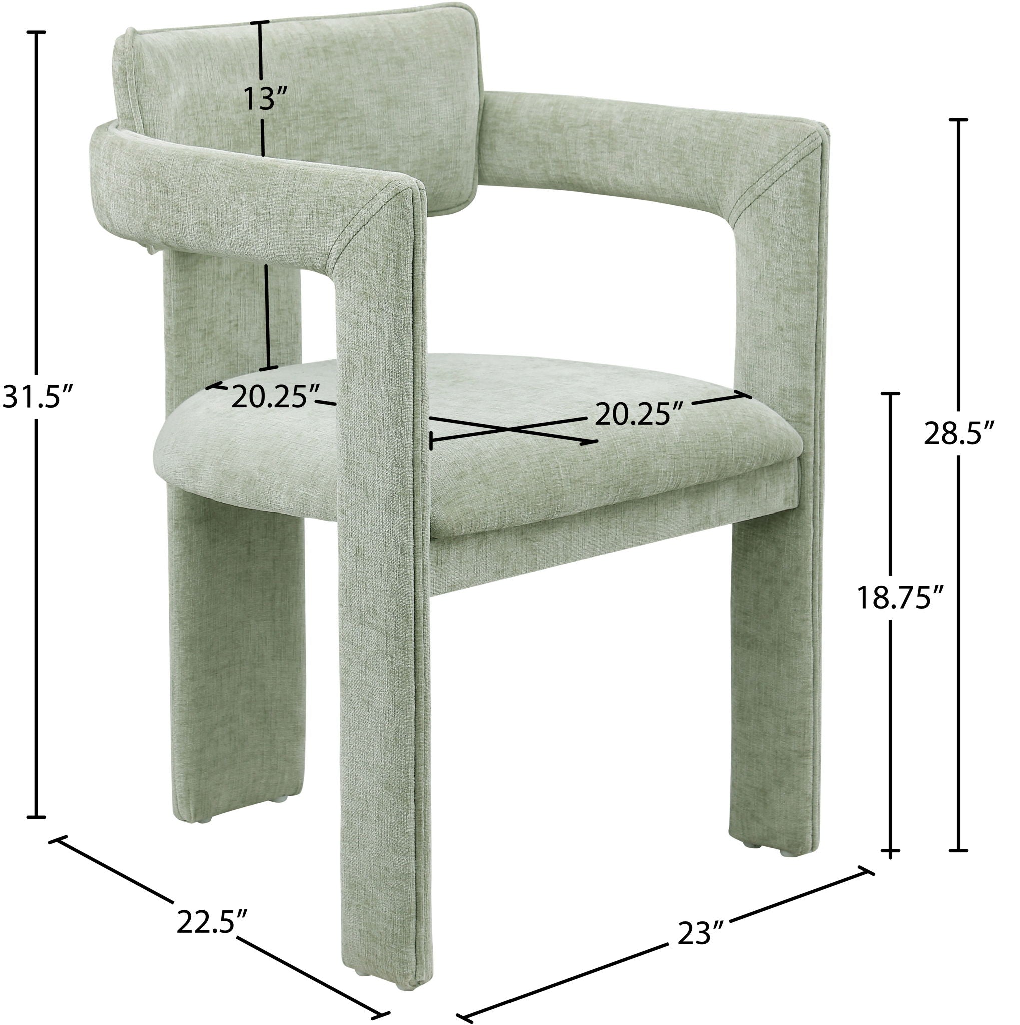 Brenda - Chenille Dining Chair (Set of 2)