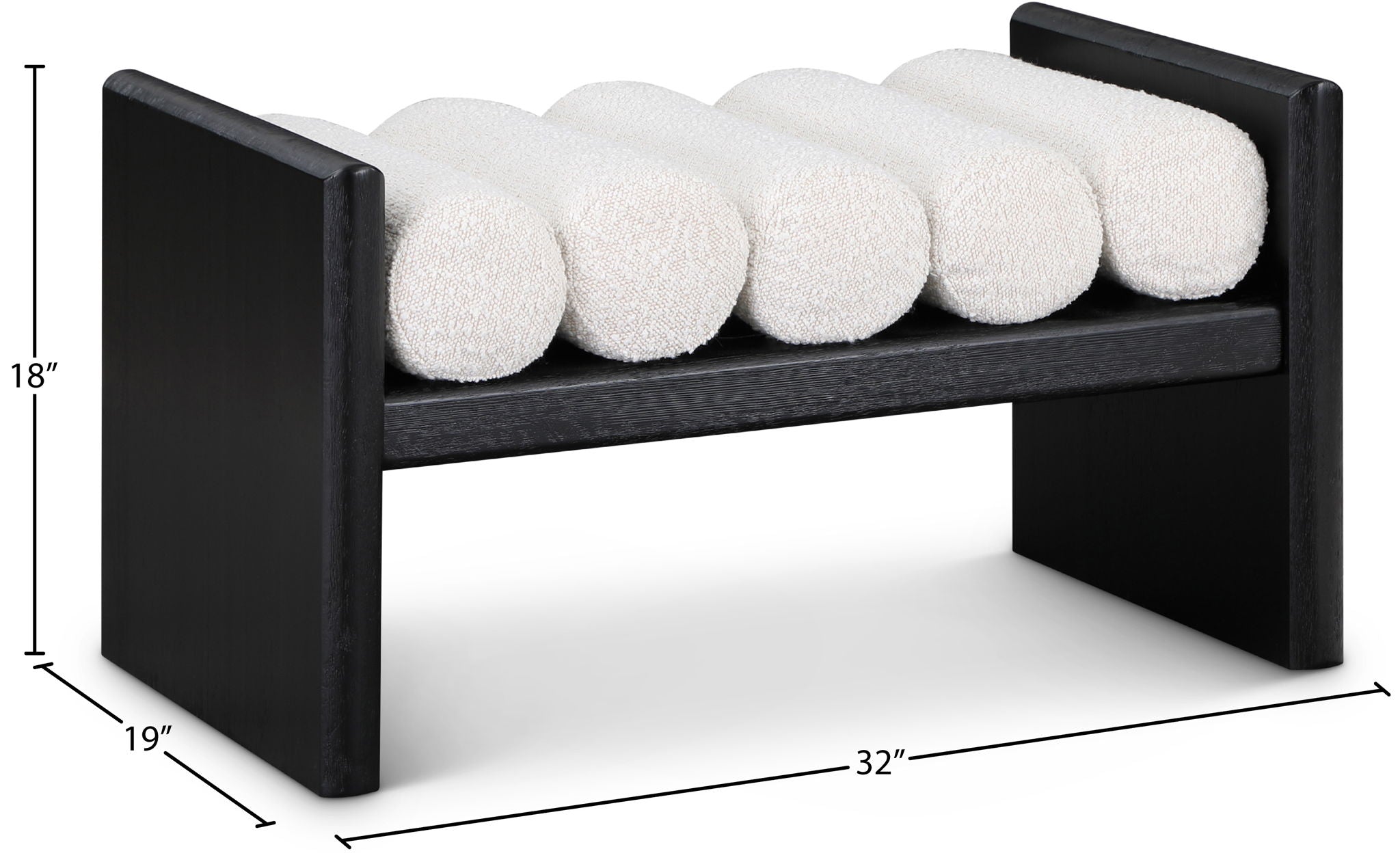 Waverly - Bench With Black Frame