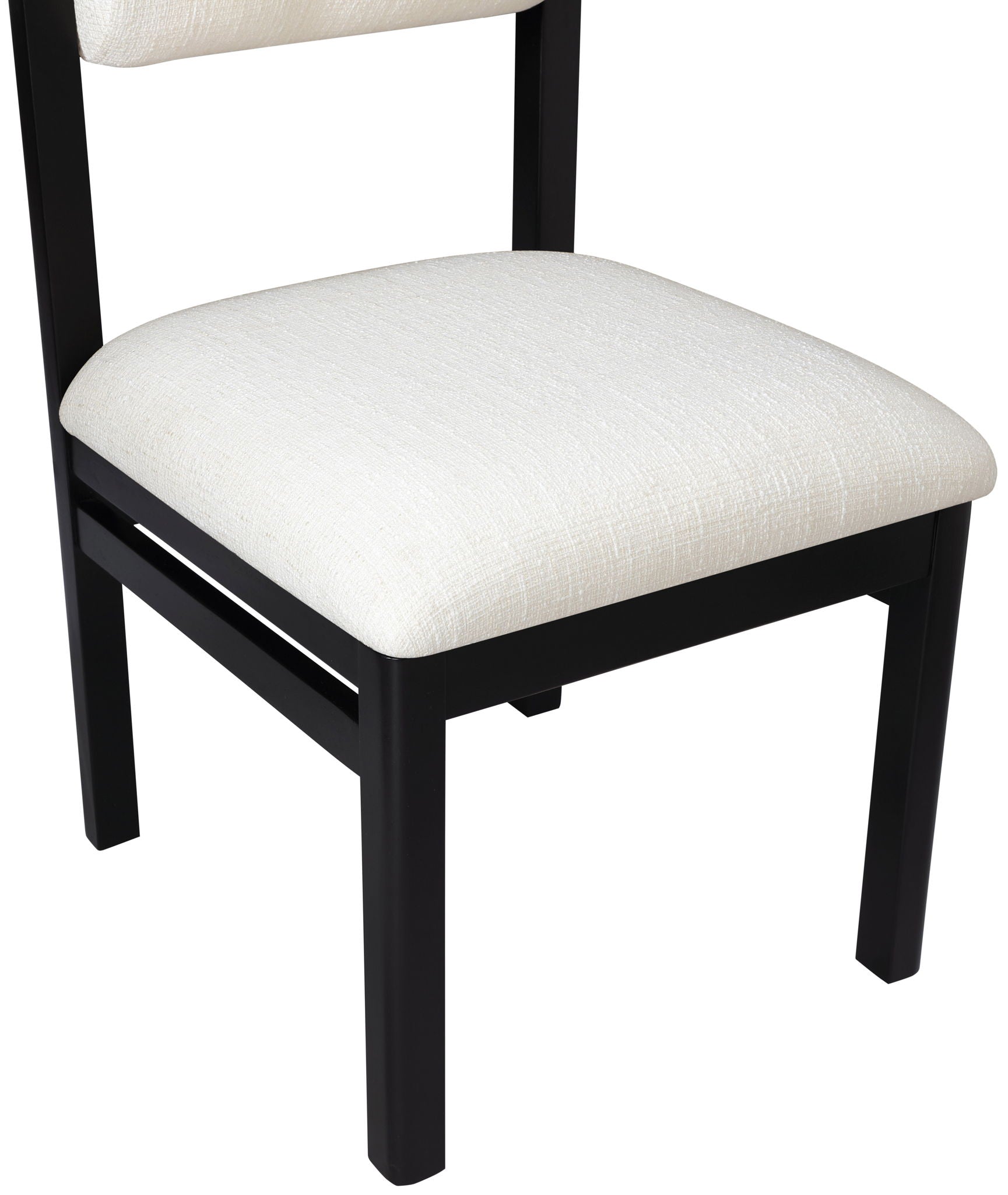 Roundhill - Fabric Dining Chair (Set of 2) - Black Frame